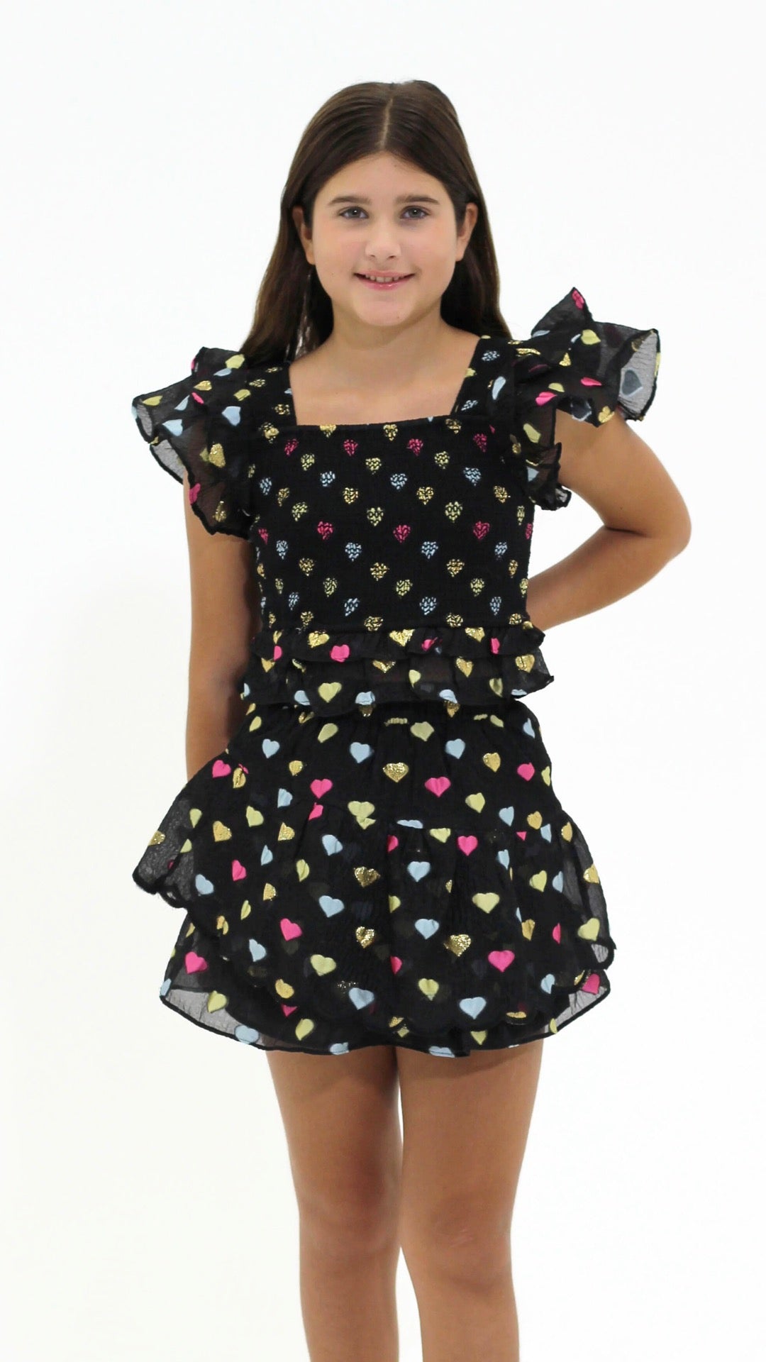 Tyler Tween Outfit Set - Foil Hearts