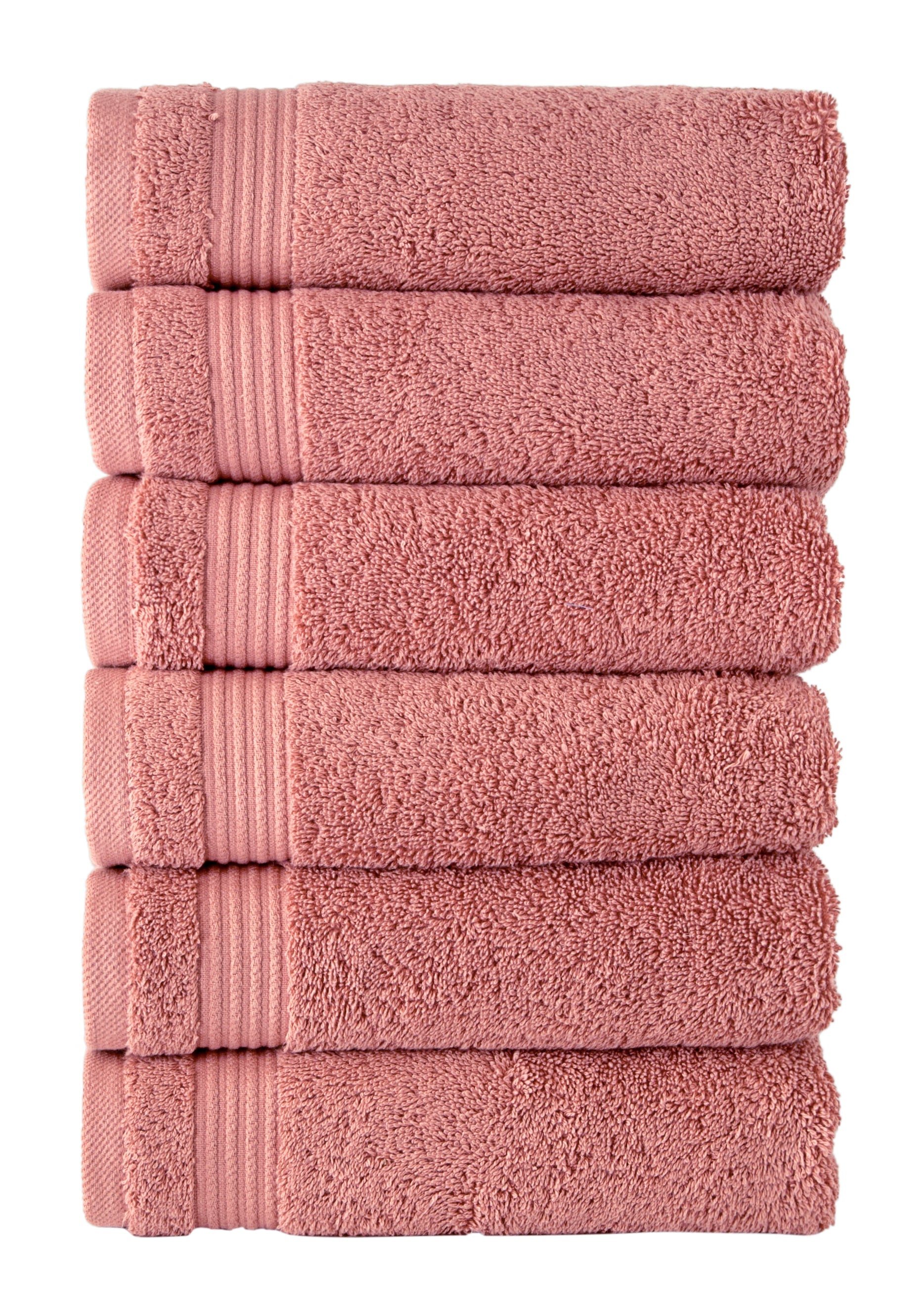 CTT CLASSIC TURKISH TOWELS Amadeus Luxury Turkish Cotton Every Day Use Hand Towels - 6 Pieces