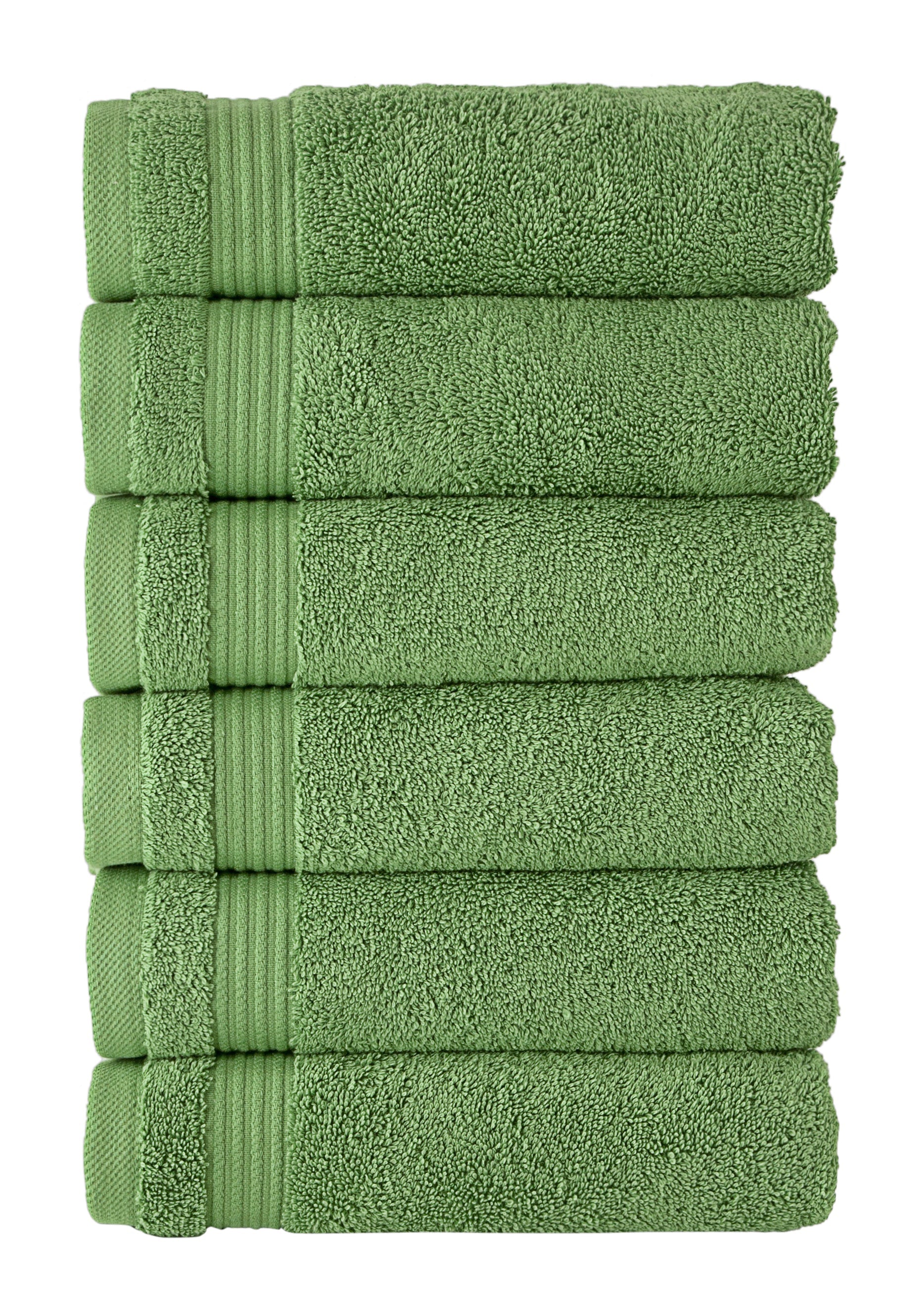 CTT CLASSIC TURKISH TOWELS Amadeus Luxury Turkish Cotton Every Day Use Hand Towels - 6 Pieces