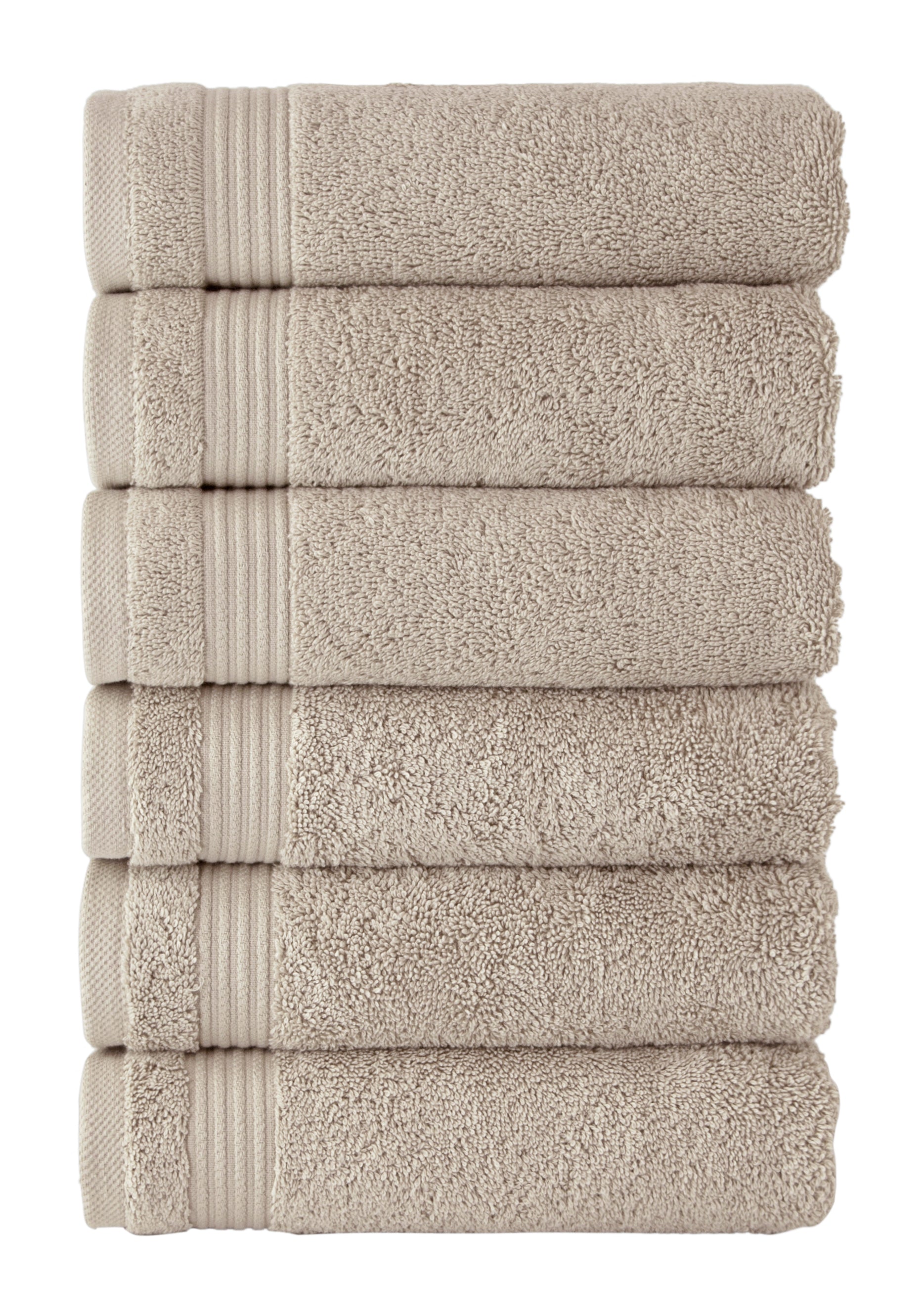 CTT CLASSIC TURKISH TOWELS Amadeus Luxury Turkish Cotton Every Day Use Hand Towels - 6 Pieces