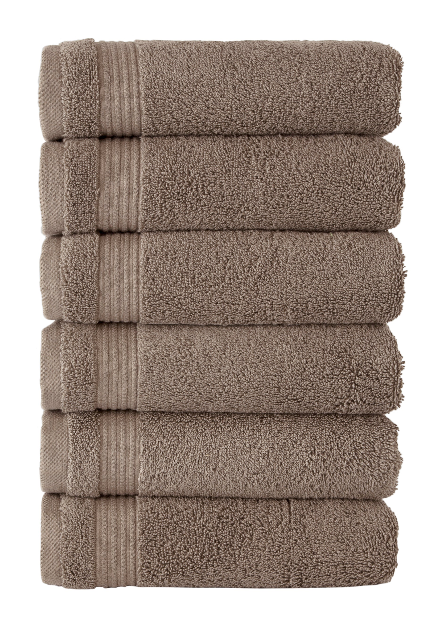 CTT CLASSIC TURKISH TOWELS Amadeus Luxury Turkish Cotton Every Day Use Hand Towels - 6 Pieces