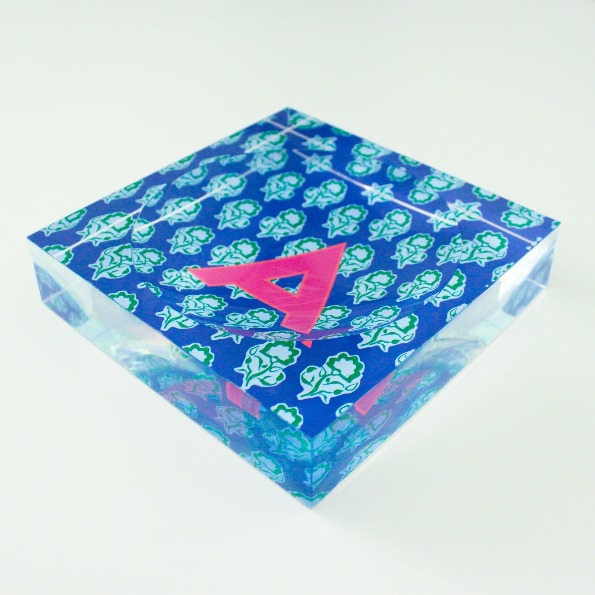 Catchall Tray - Single Initial Maya Blue - New!