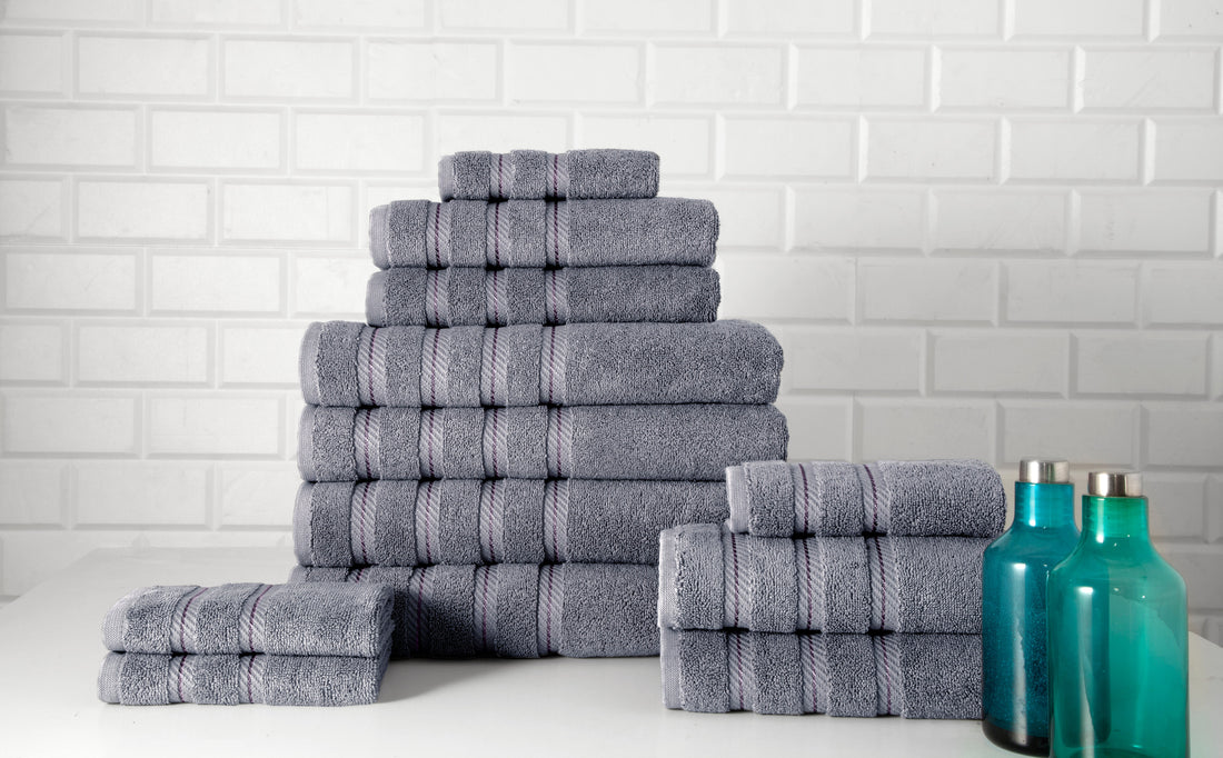 Antalya Turkish Cotton Family Towel Set of 12 (4 Bath Towels, 4 Hand Towels & 4 Washcloths)