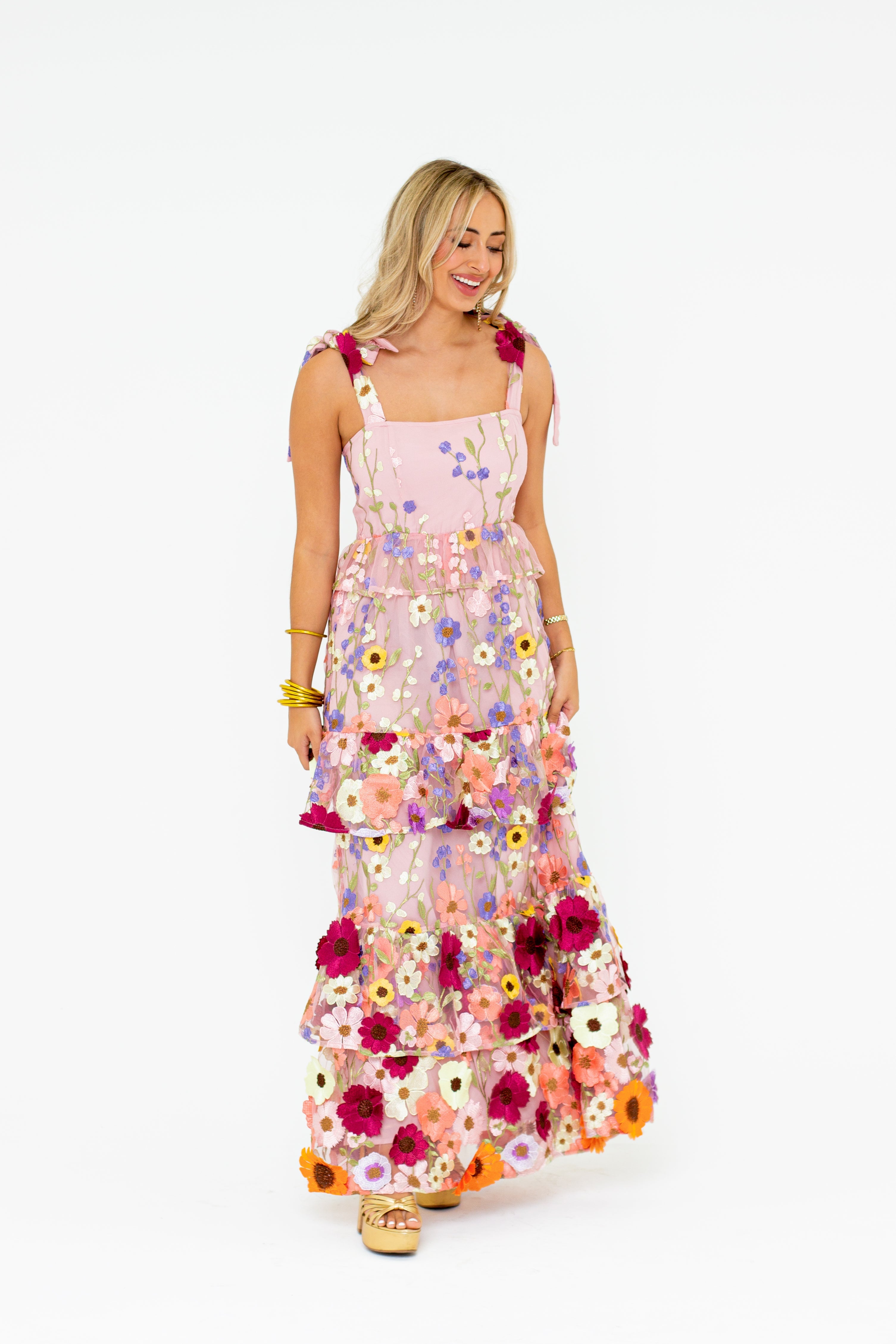 Edie Tie Shoulder Maxi Dress - Vineyard