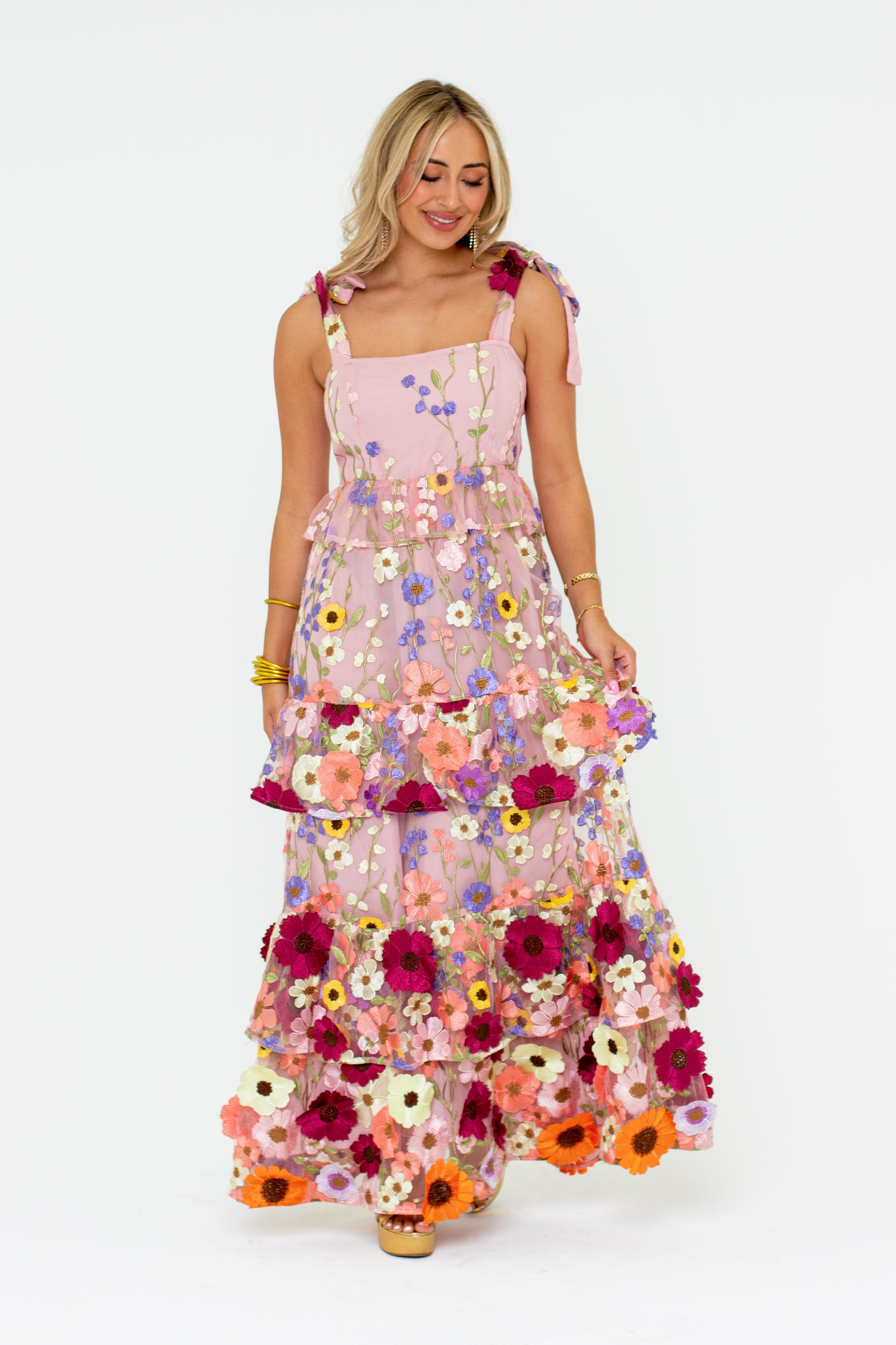Edie Tie Shoulder Maxi Dress - Vineyard