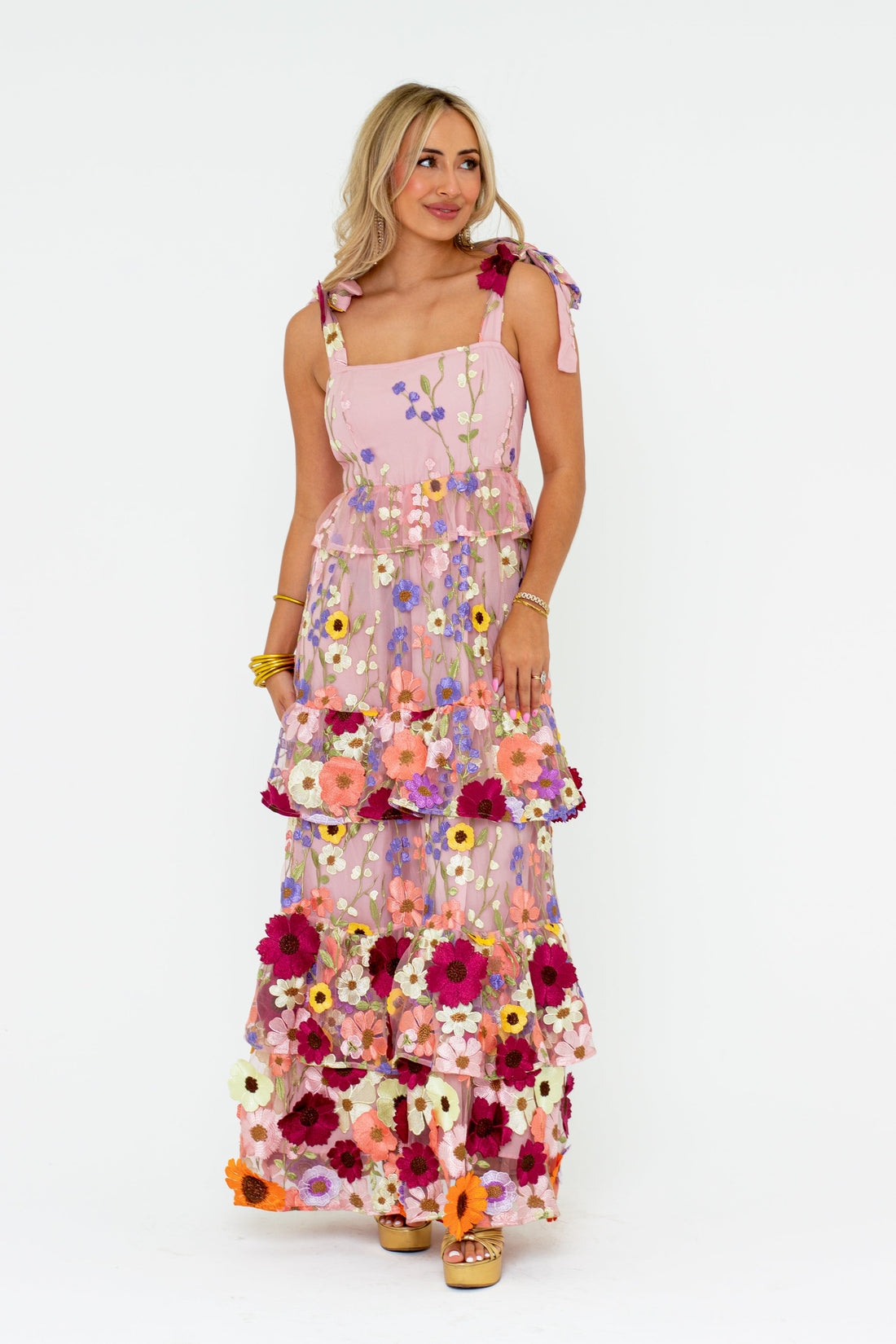Edie Tie Shoulder Maxi Dress - Vineyard