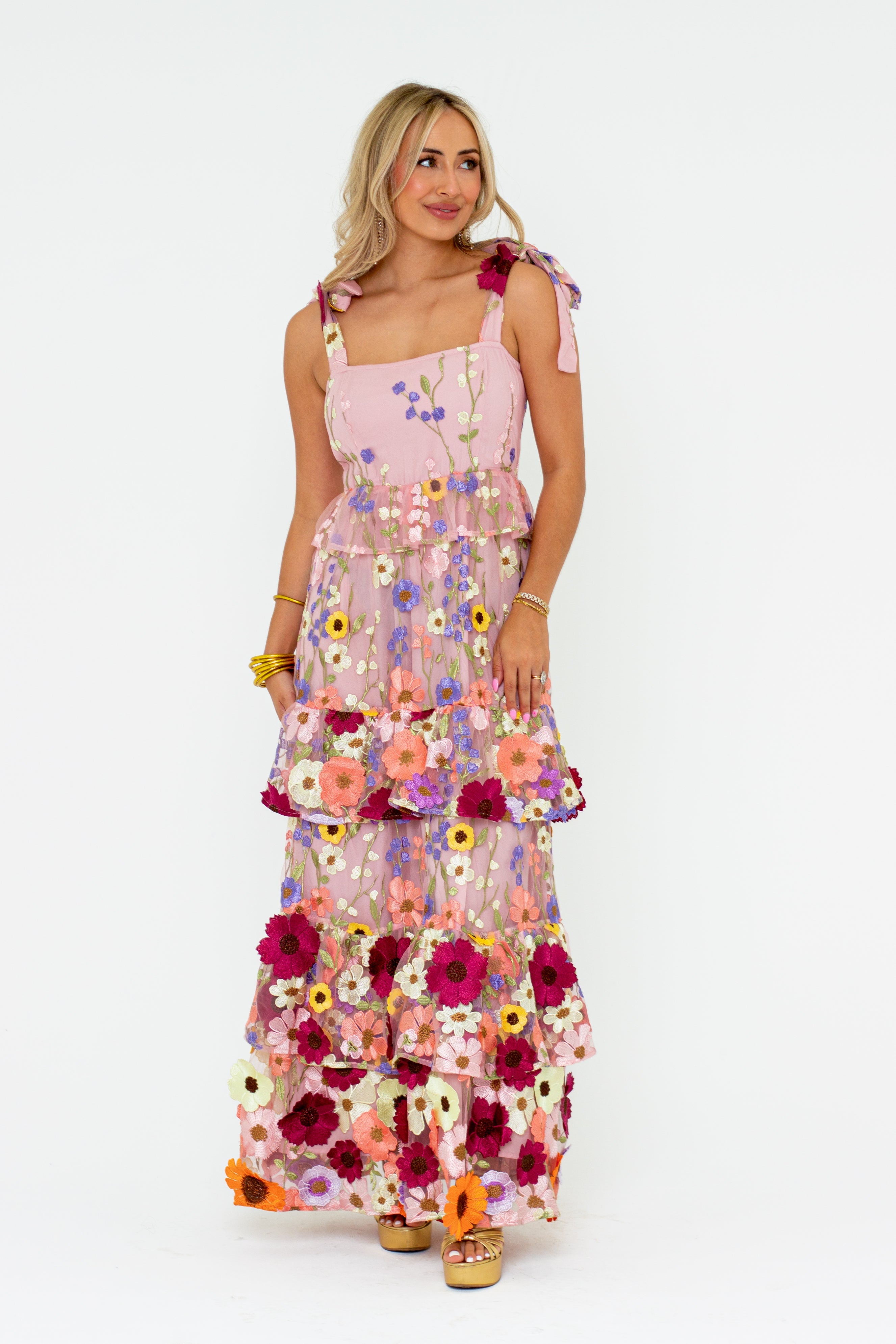 Edie Tie Shoulder Maxi Dress - Vineyard
