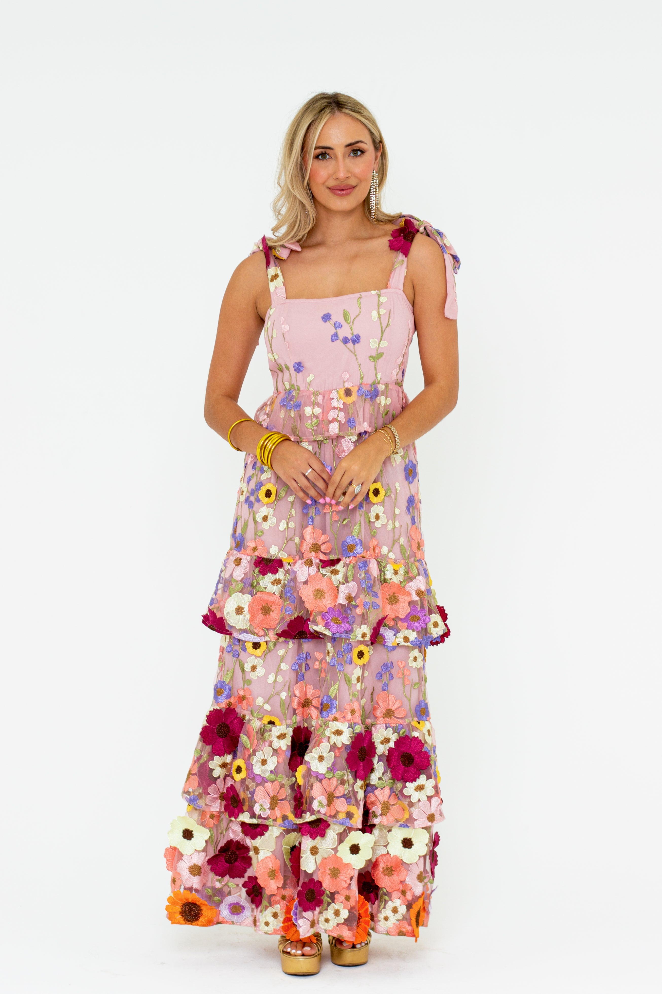 Edie Tie Shoulder Maxi Dress - Vineyard