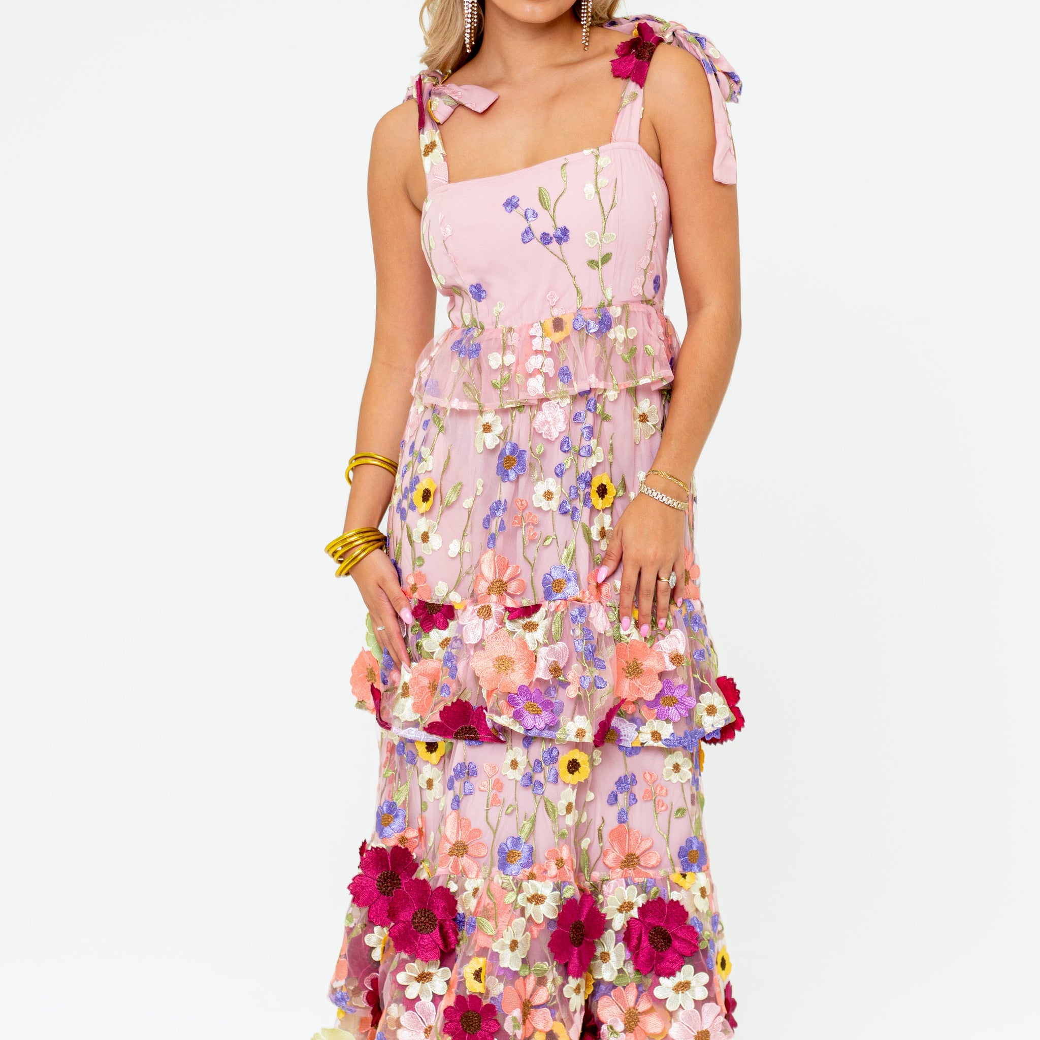 Edie Tie Shoulder Maxi Dress - Vineyard