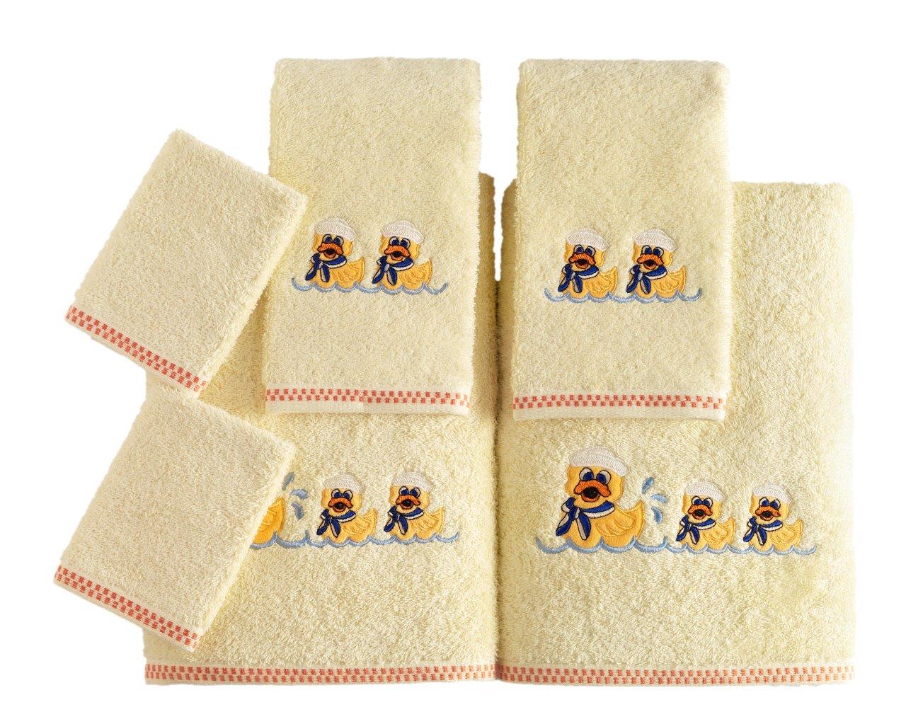 Kids Embroidered Turkish Cotton Towel Set of 6