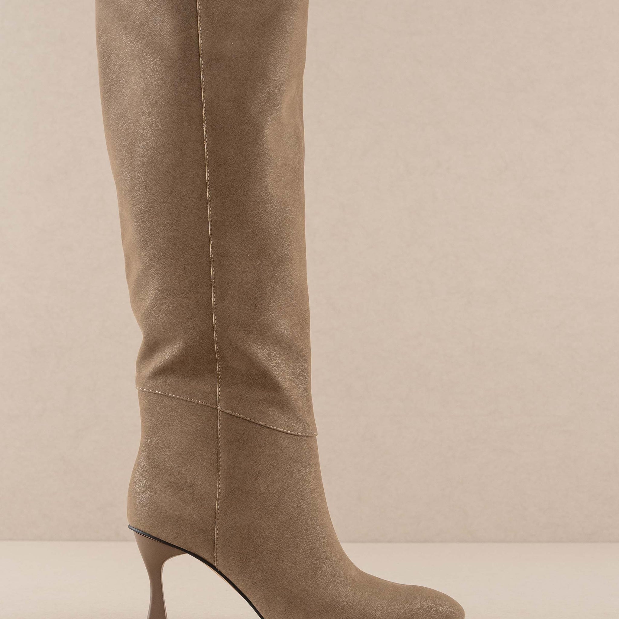 The Lexington | Dark Taupe Pointed Toe Knee High Boot