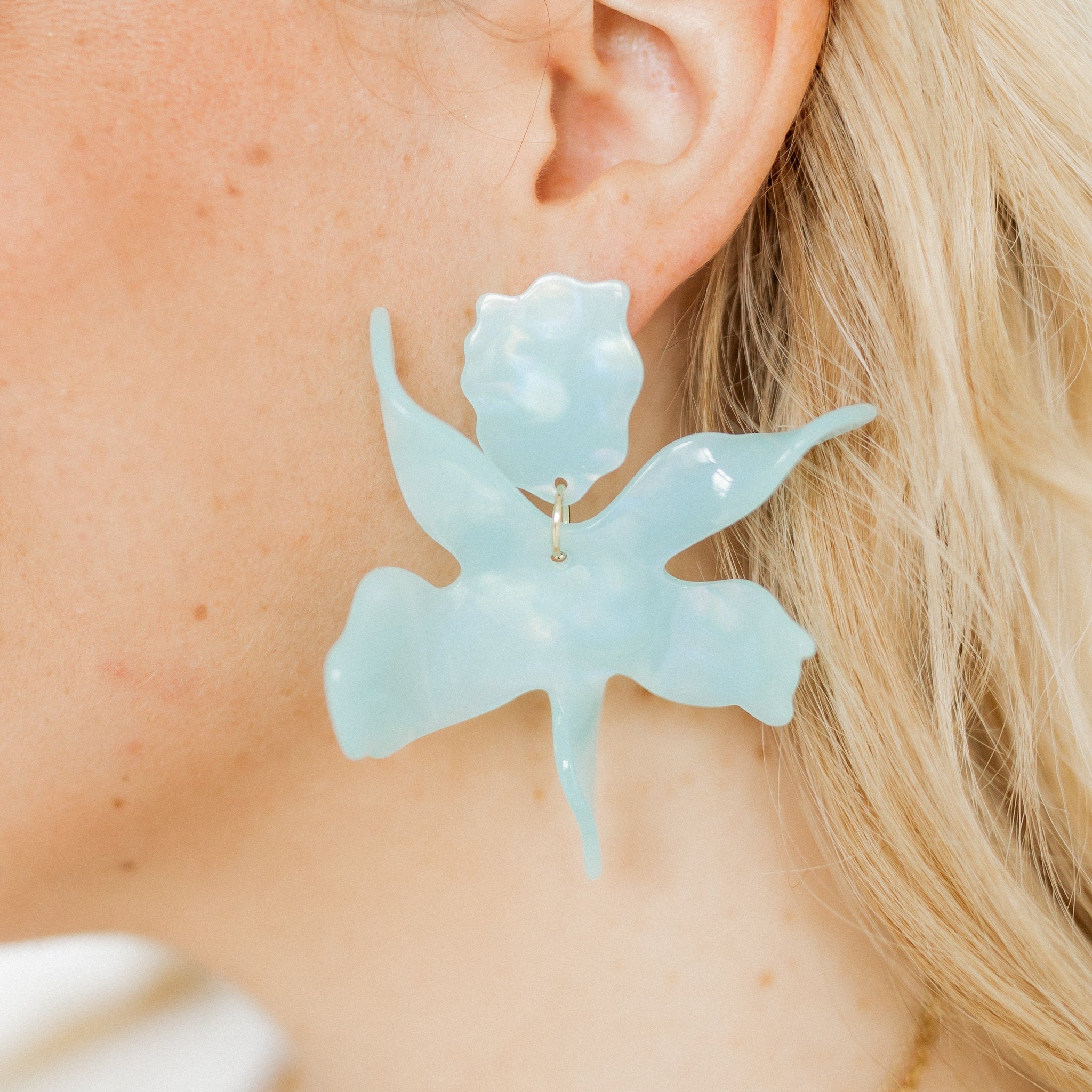 Fawna Statement Earrings - Arctic Mist