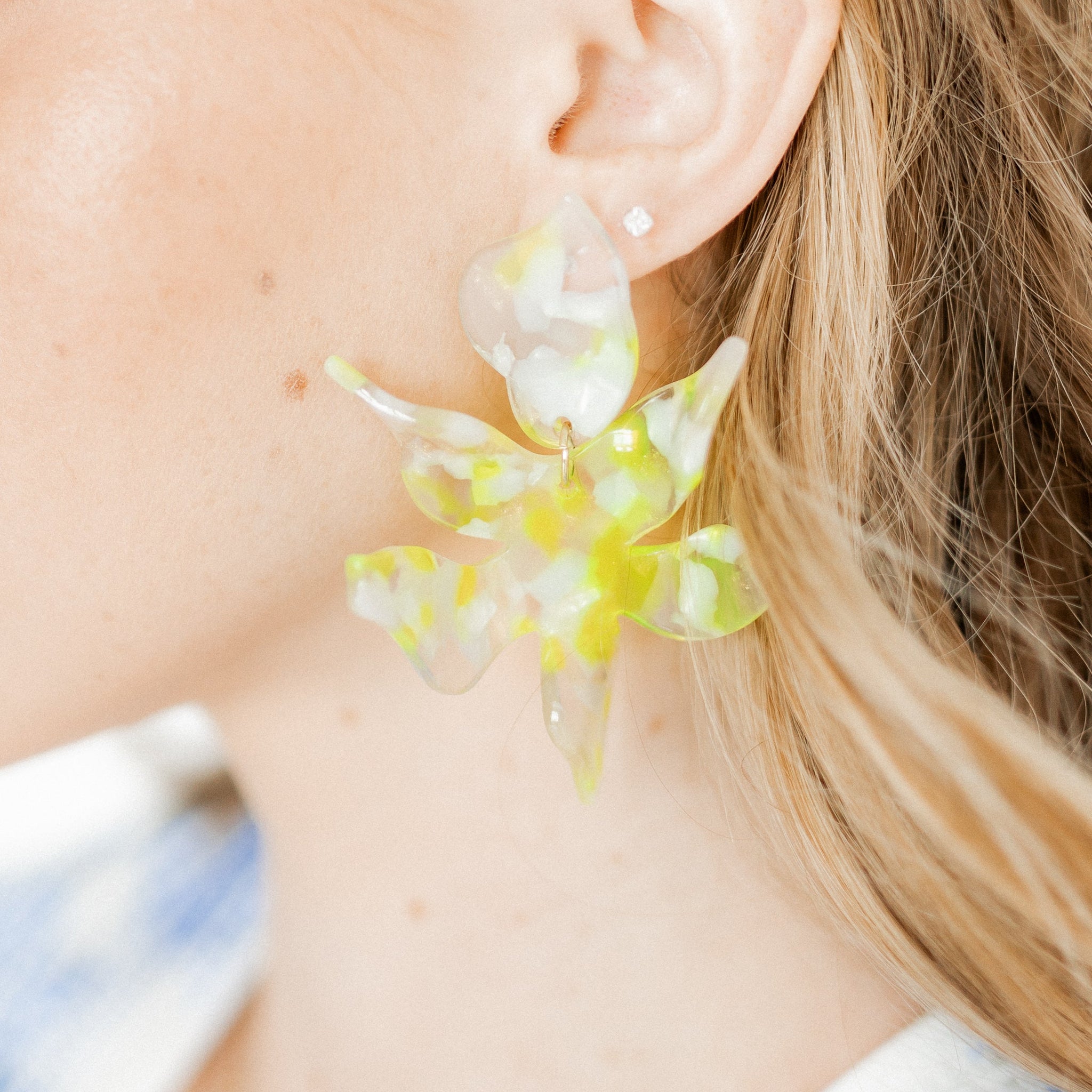 Linny Co xx BL Fawna Statement Earrings - Citron
