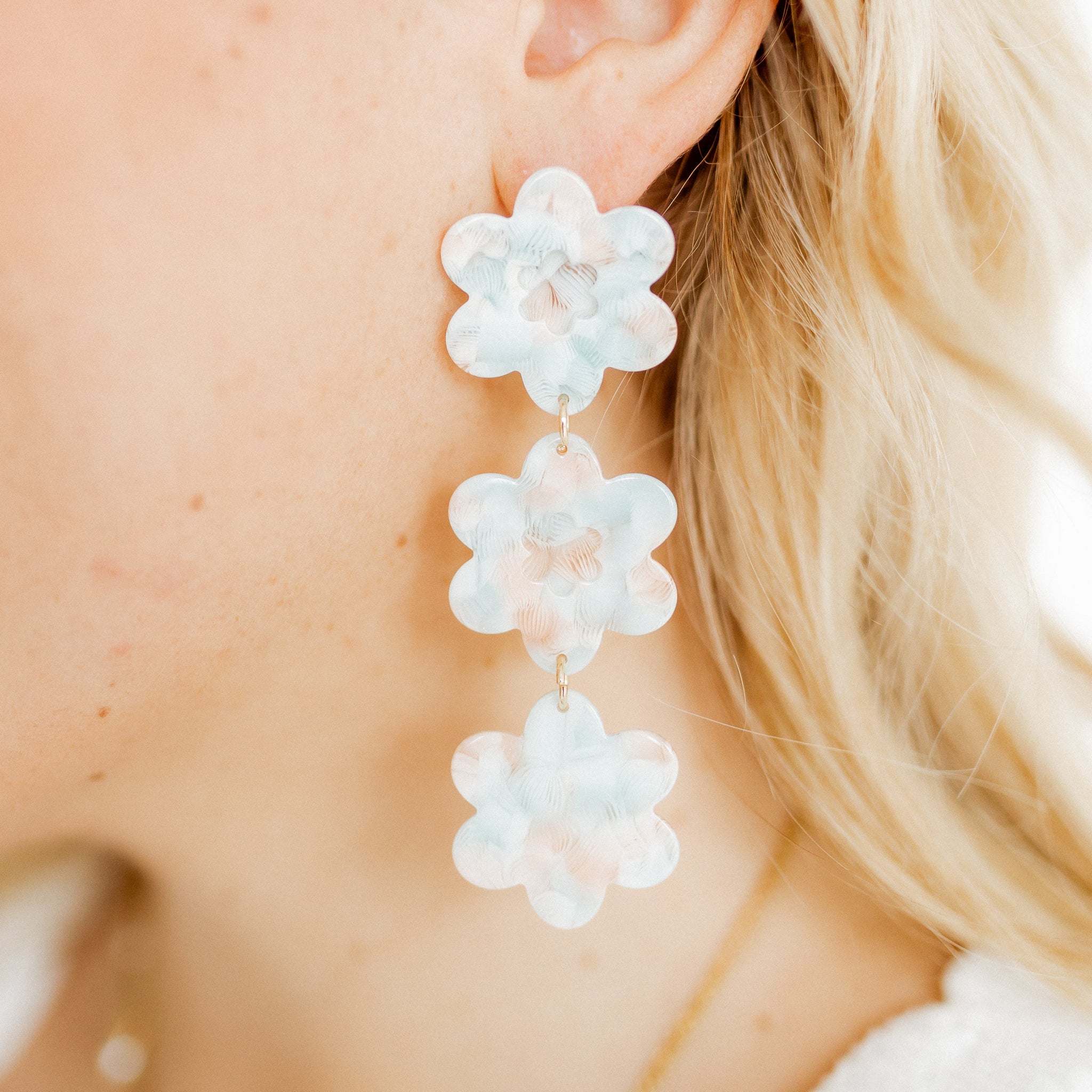 Linny Co xx BL Zoey Statement Earrings - Shell
