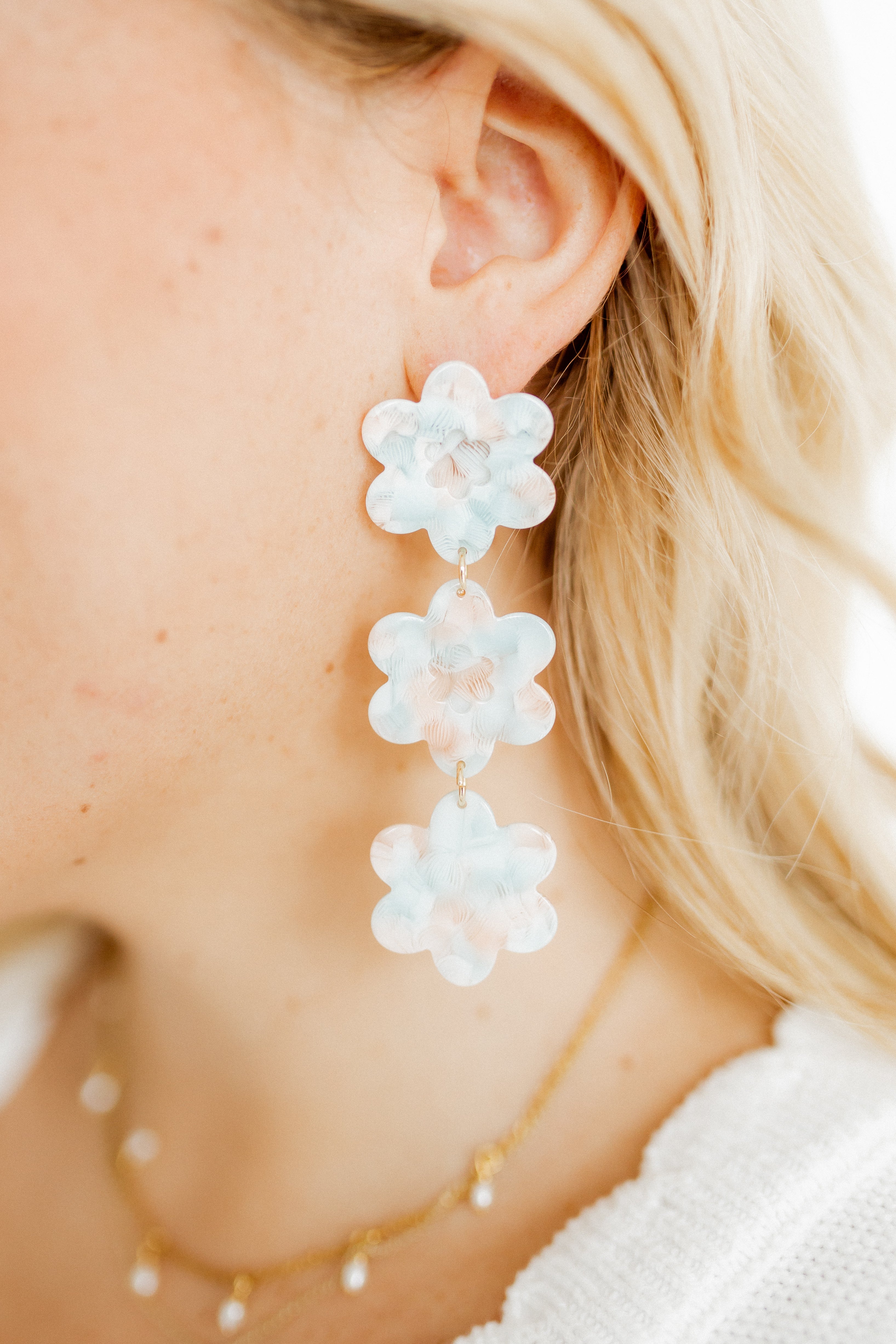Linny Co xx BL Zoey Statement Earrings - Shell