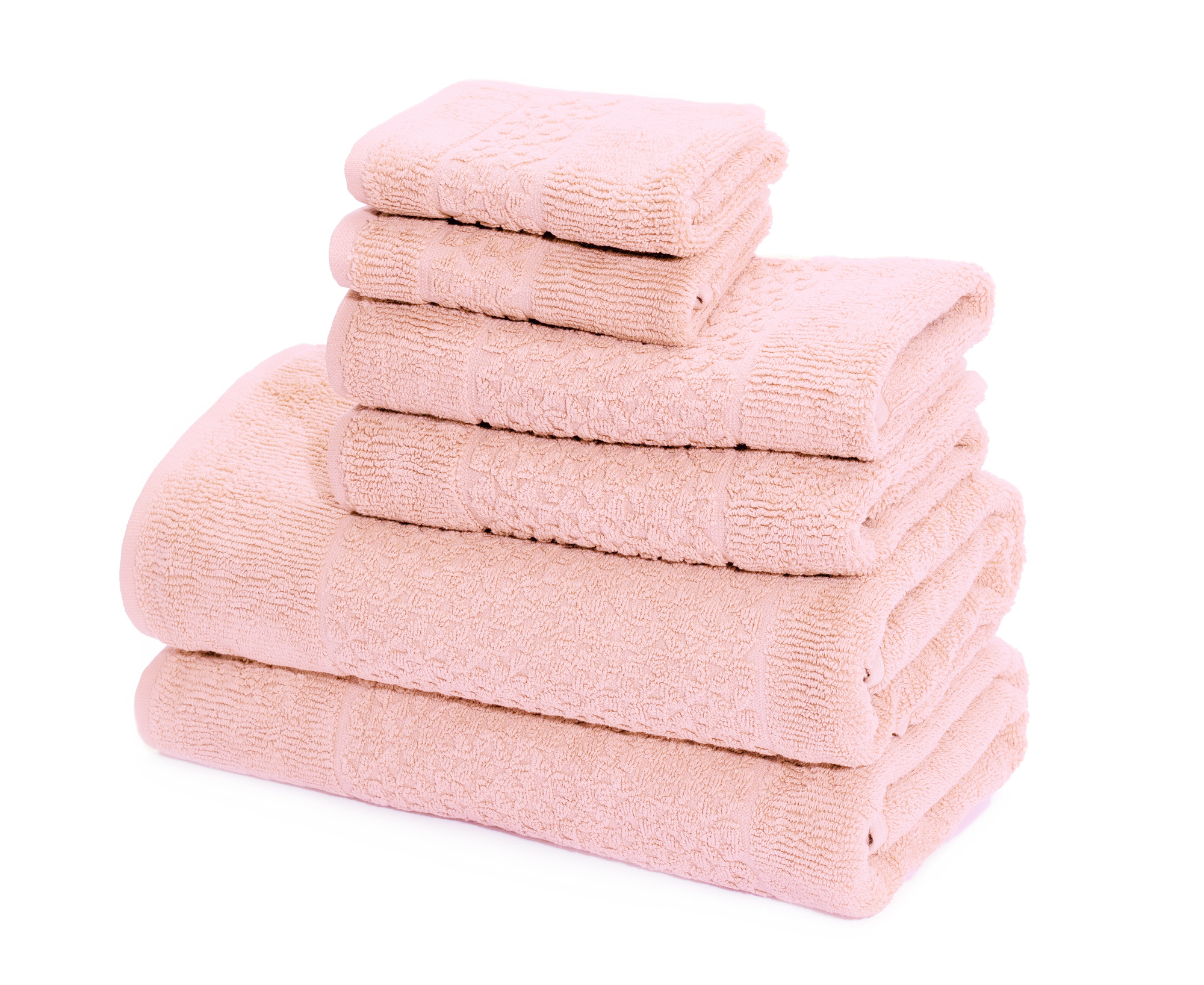 Mei-Tal Turkish Cotton Jacquard Towel Set of 6