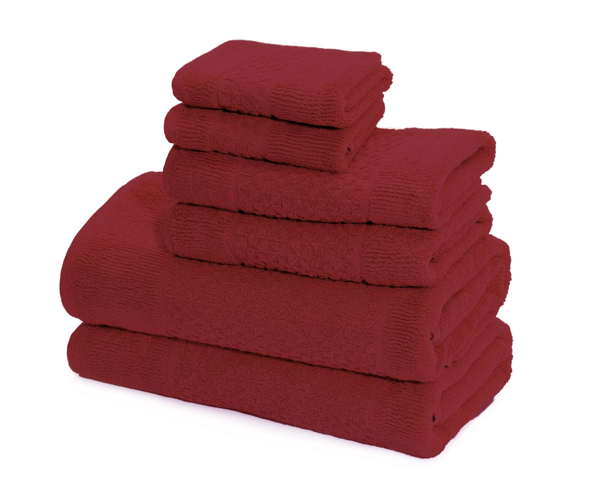 Mei-Tal Turkish Cotton Jacquard Towel Set of 6