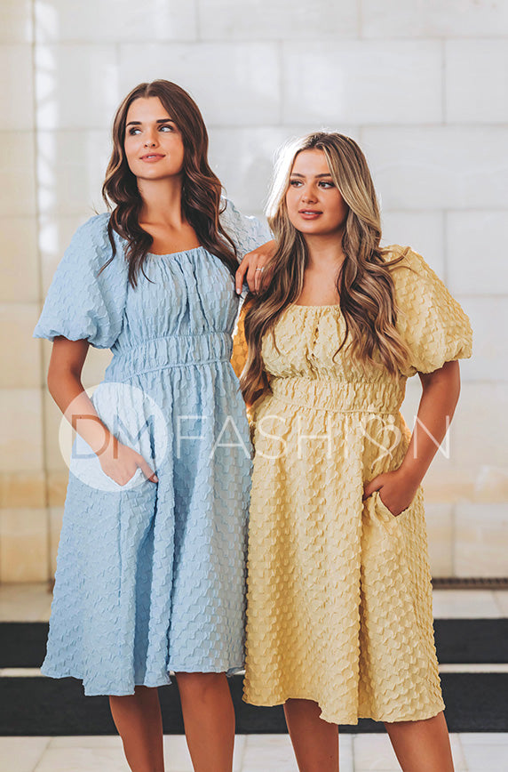 Brynn Corn Silk Texture Dress - DM Exclusive - Maternity Friendly - FINAL SALE