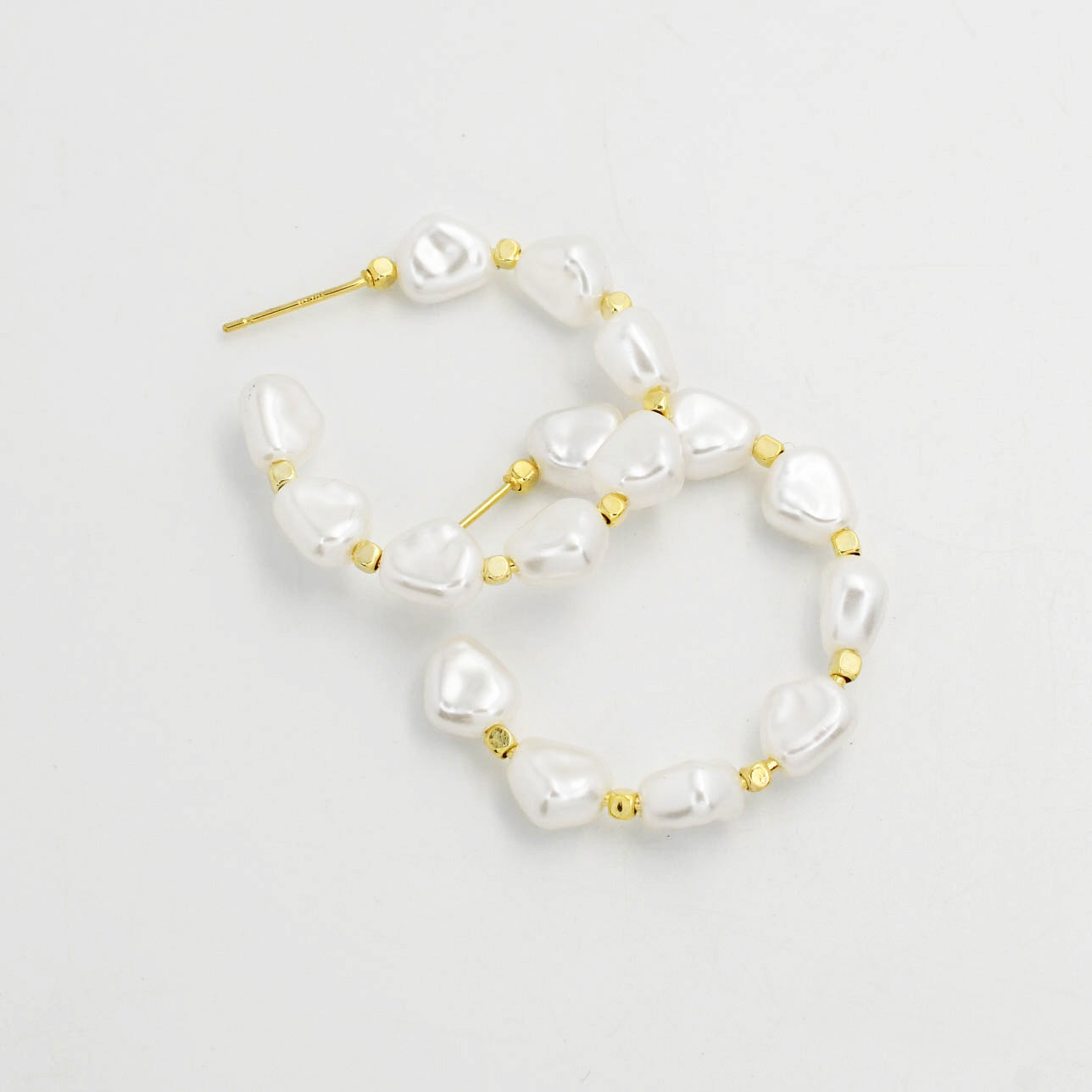 New Pearl Hoop Earrings