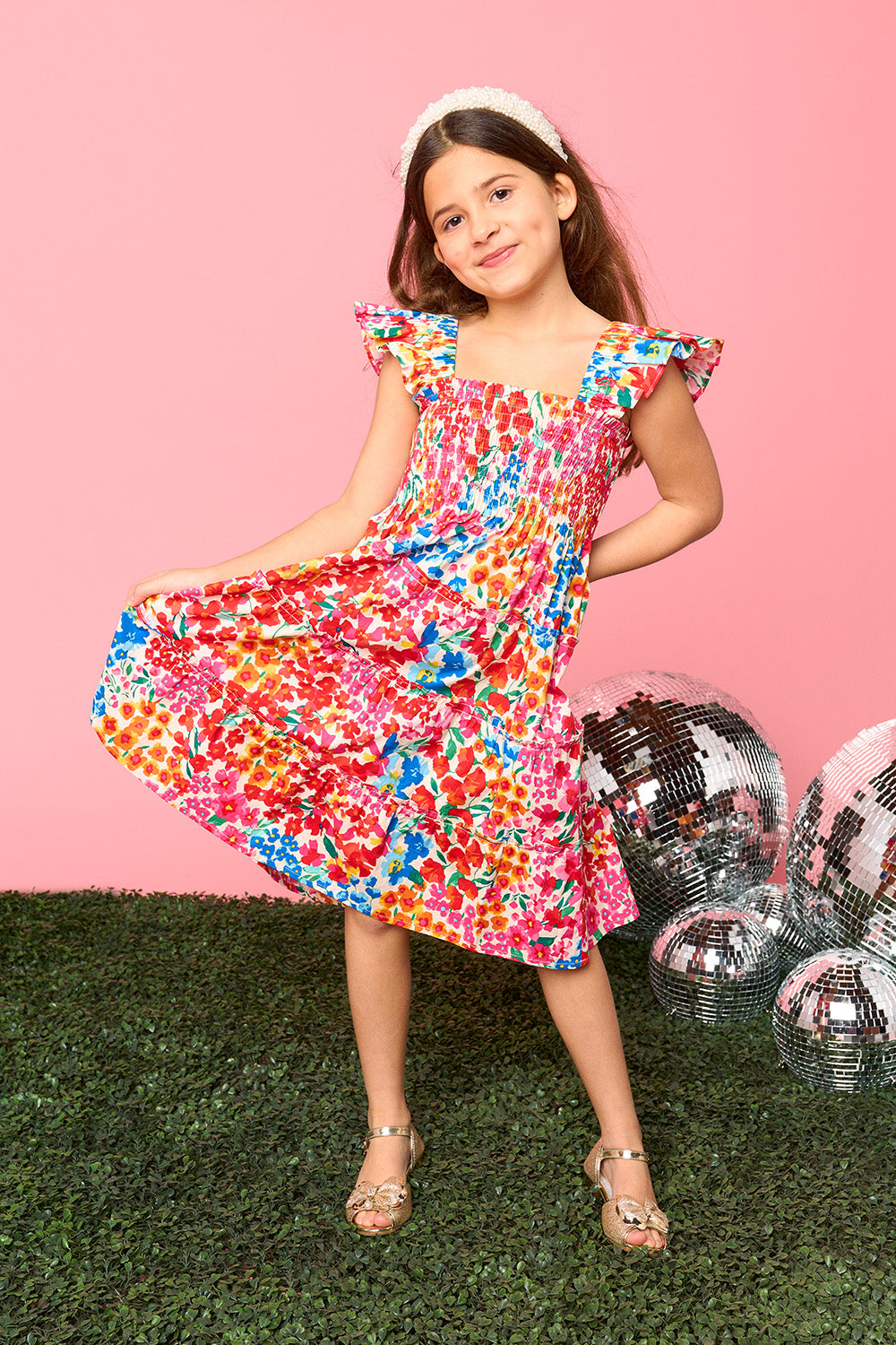 Nori Girl's Dress - Berry Blue