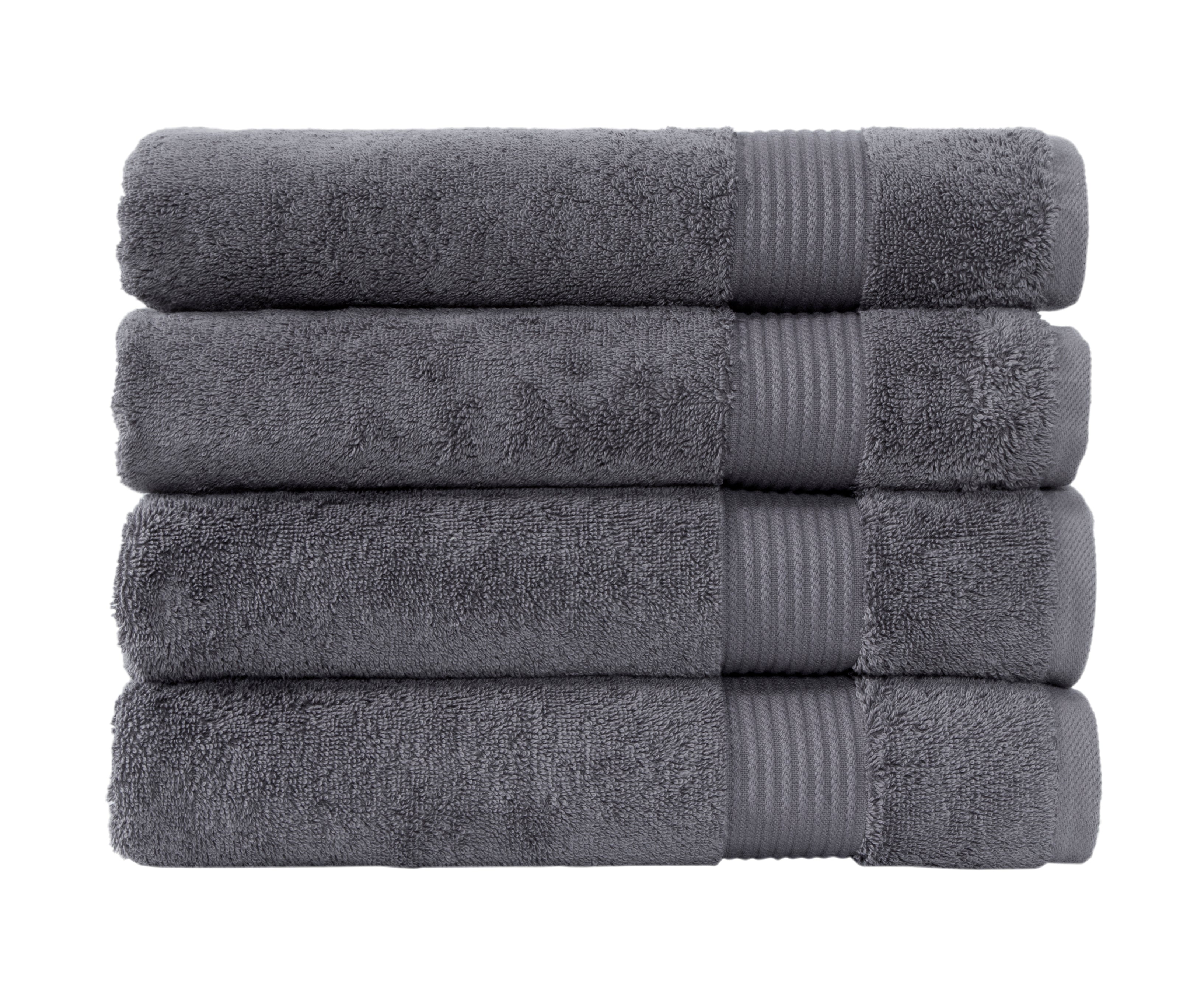 CTT CLASSIC TURKISH TOWELS Amadeus Luxury Turkish Cotton Hotel Collection Quick Drying Bath Towels - 4 Pieces