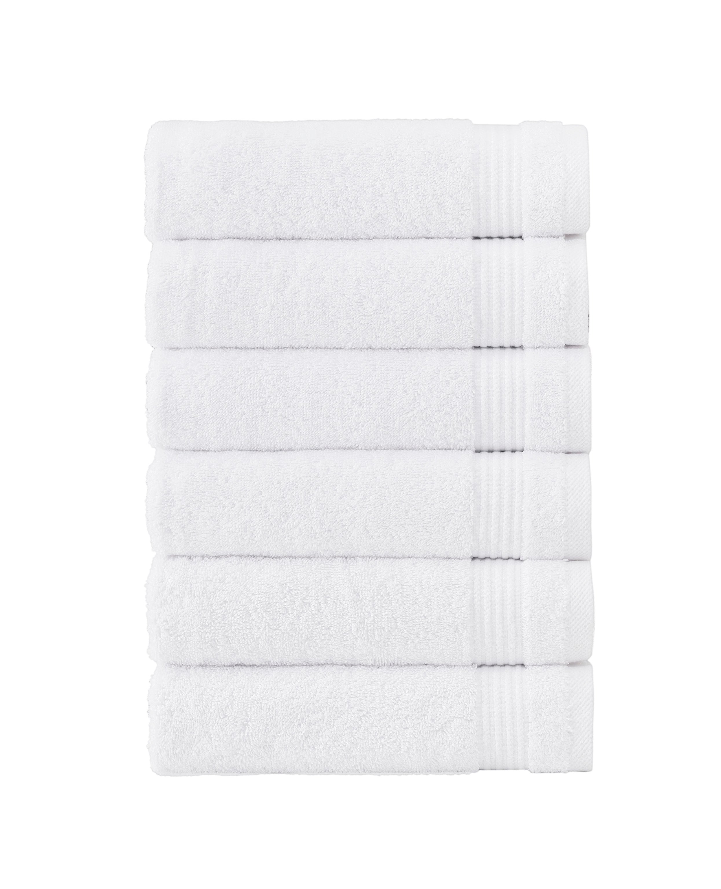 CTT CLASSIC TURKISH TOWELS Amadeus Luxury Turkish Cotton Every Day Use Hand Towels - 6 Pieces
