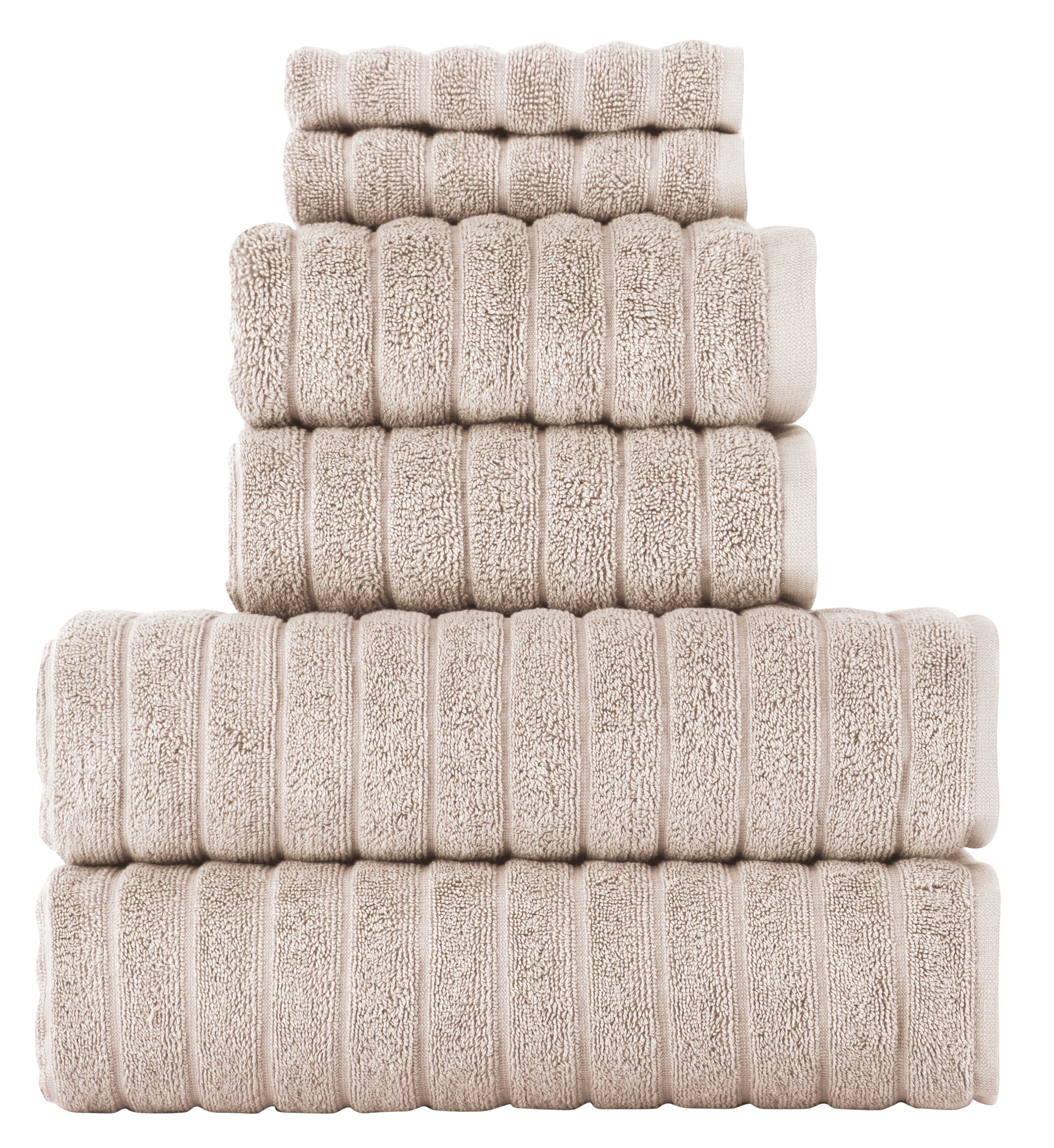 Brampton Luxury Turkish Cotton 6 pc Towel Set with Large Hand Towels