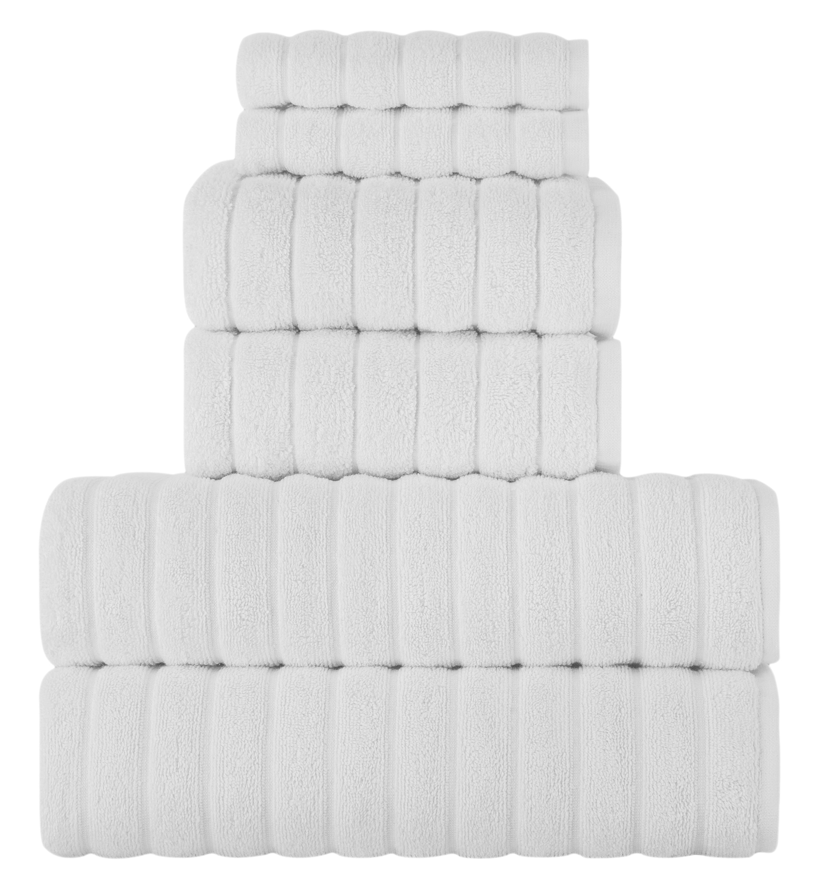 Brampton Luxury Turkish Cotton 6 pc Towel Set with Large Hand Towels