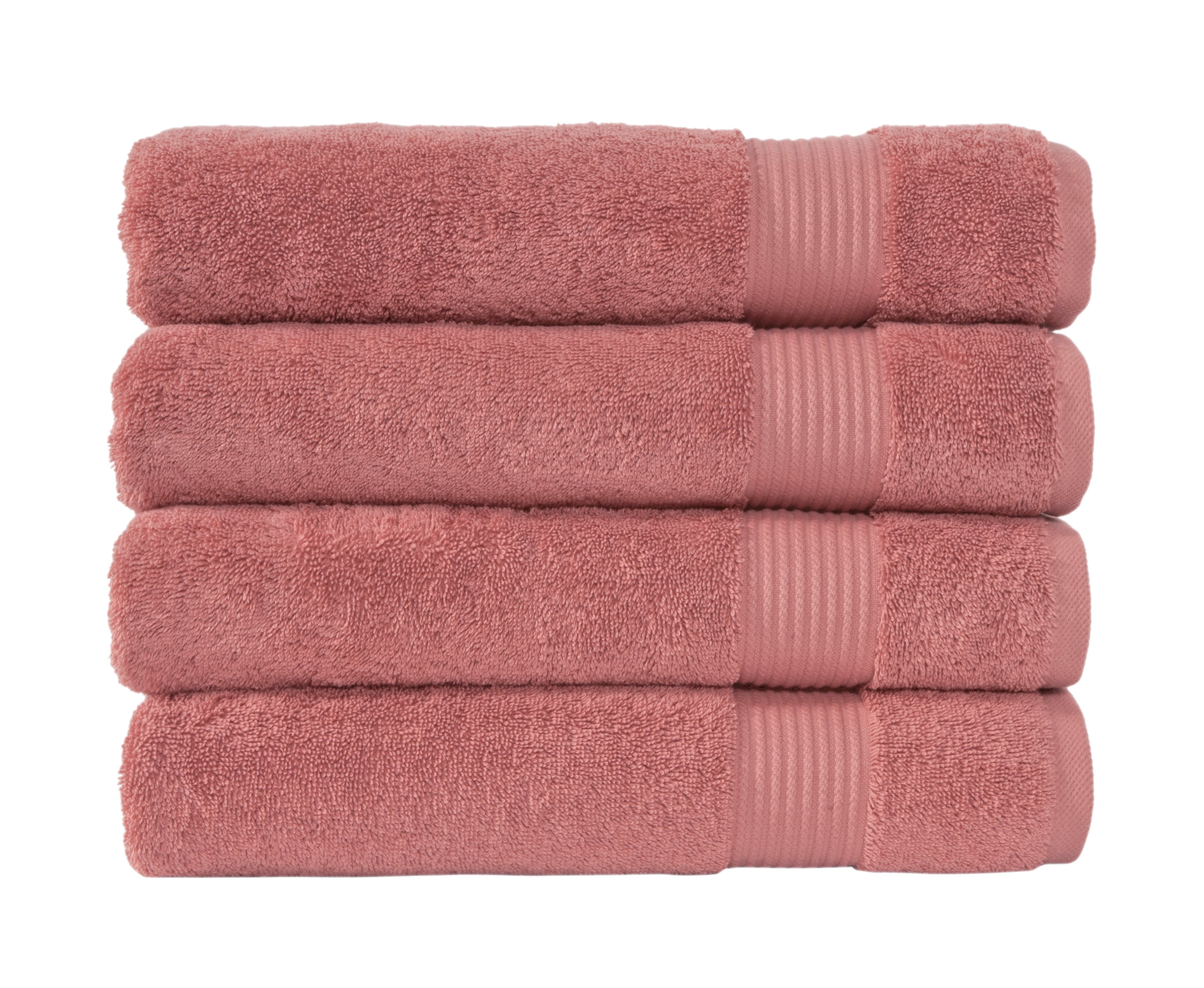 CTT CLASSIC TURKISH TOWELS Amadeus Luxury Turkish Cotton Hotel Collection Quick Drying Bath Towels - 4 Pieces