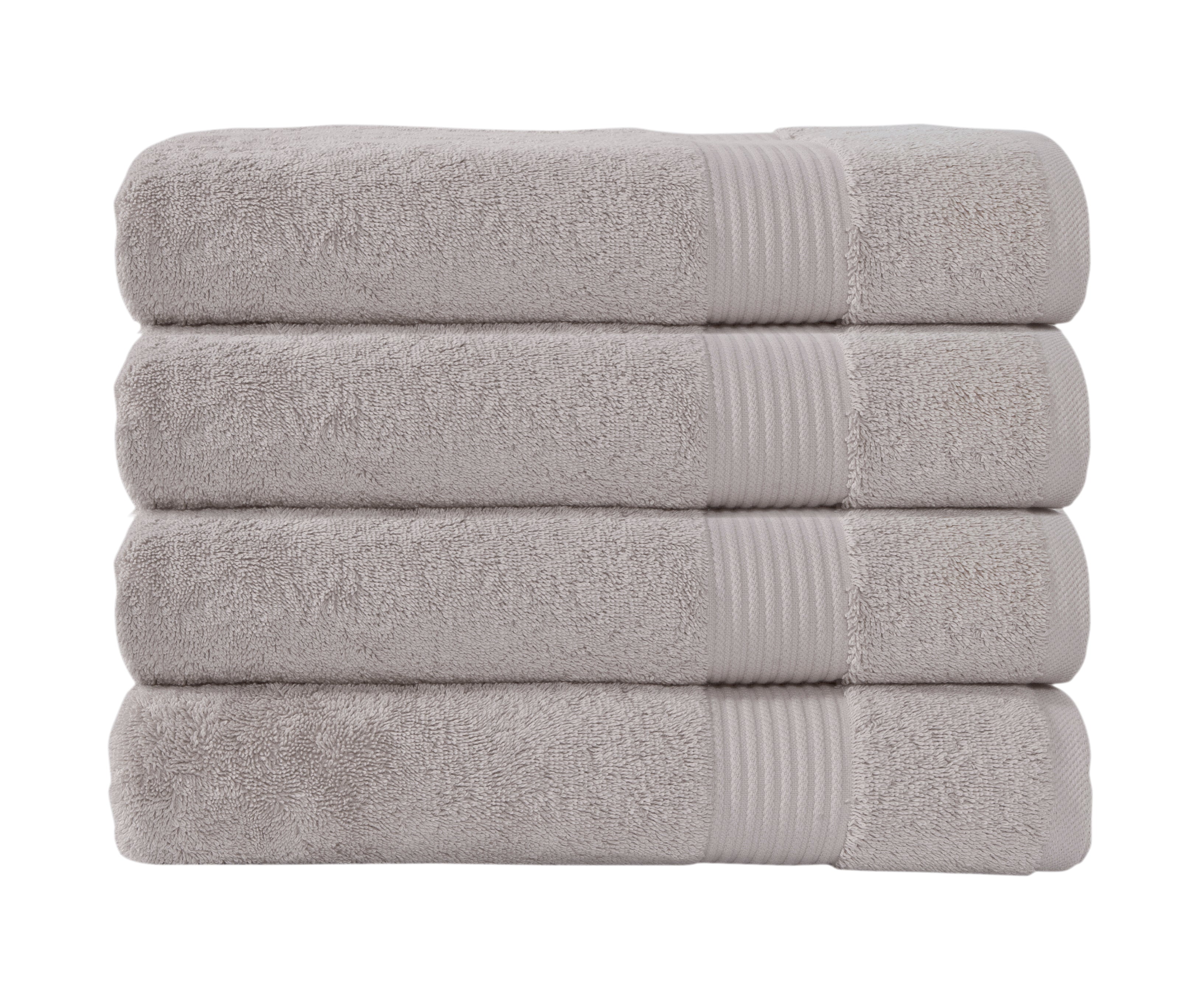 CTT CLASSIC TURKISH TOWELS Amadeus Luxury Turkish Cotton Hotel Collection Quick Drying Bath Towels - 4 Pieces