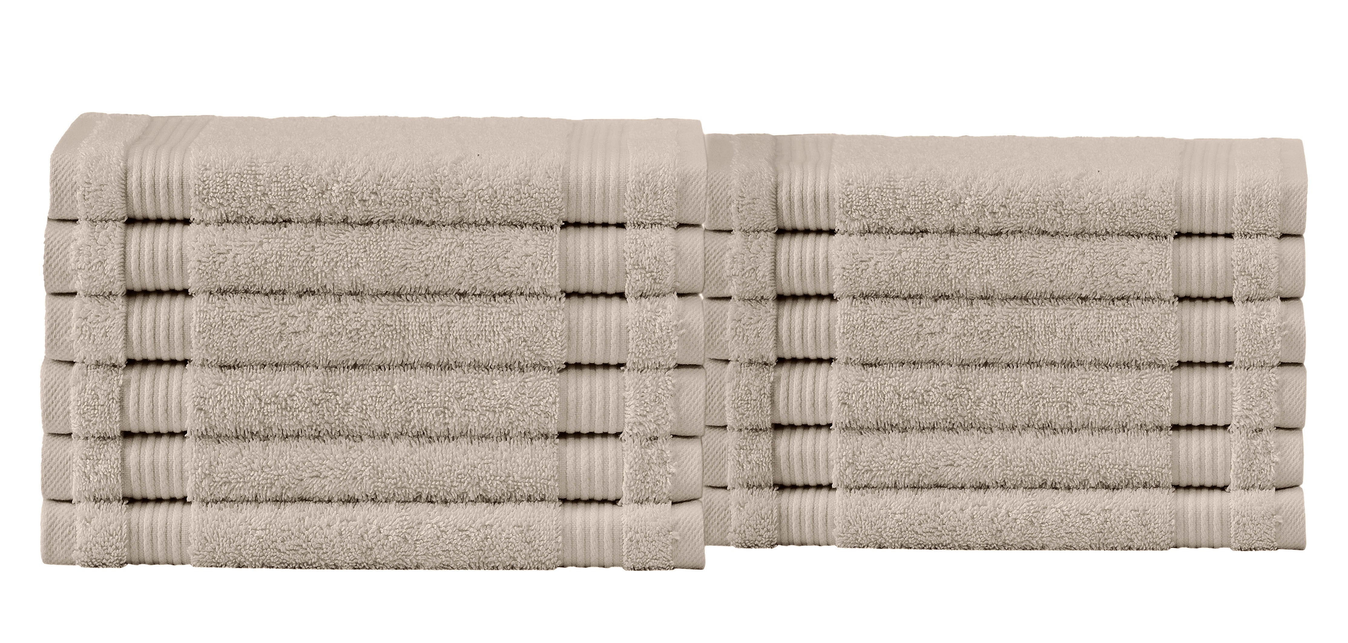 Amadeus Luxury Turkish Cotton Soft Washcloths - 12 Pieces