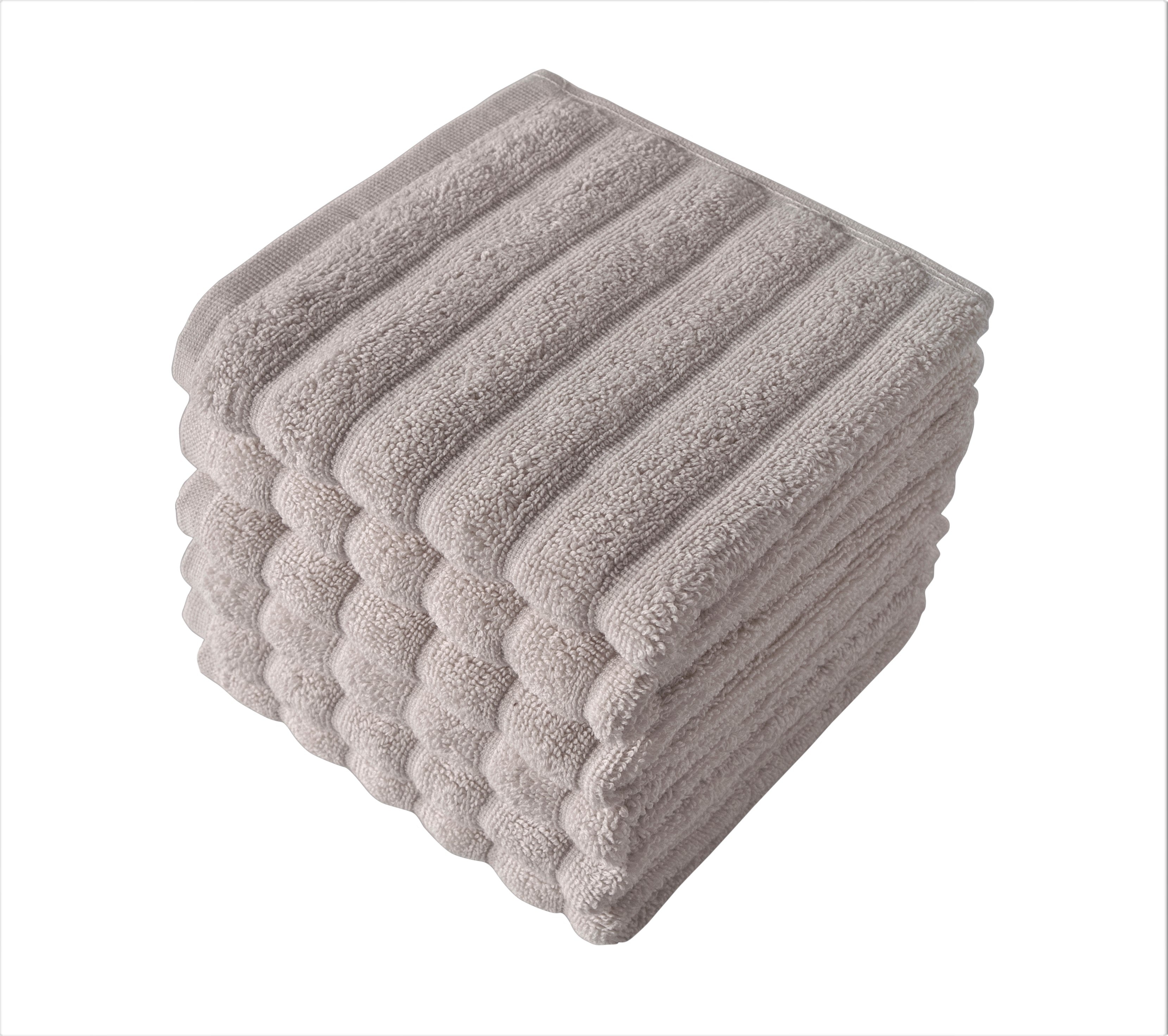 Classic Turkish Towels 100% Turkish Cotton Washcloths Set of 6, Absorbent & Quick Dry, Face Towels Wash Cloths for Hotel, Spa & Gym I 13"x13"