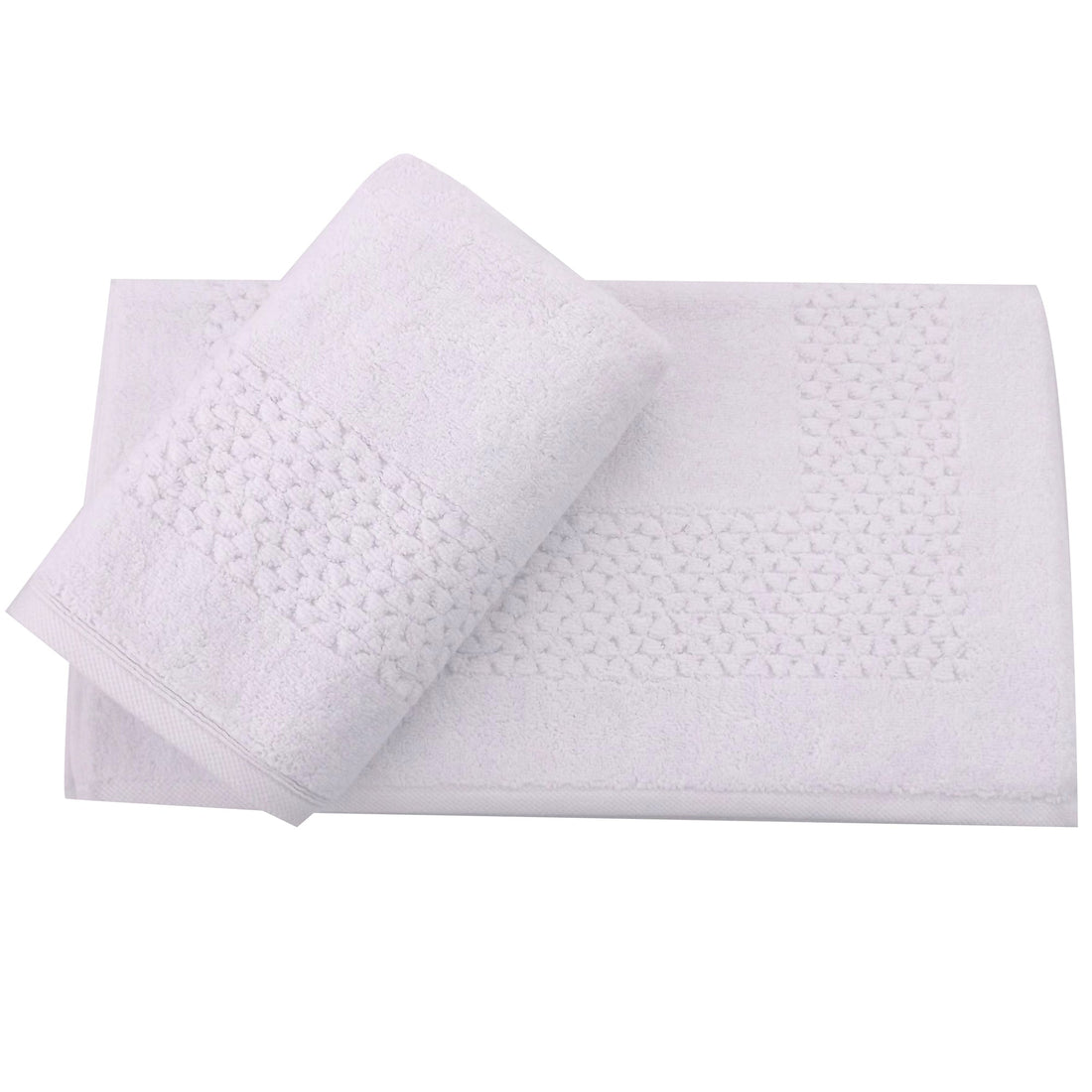 Hardwick Jacquard Turkish Cotton Bath Mat - 2 Pieces