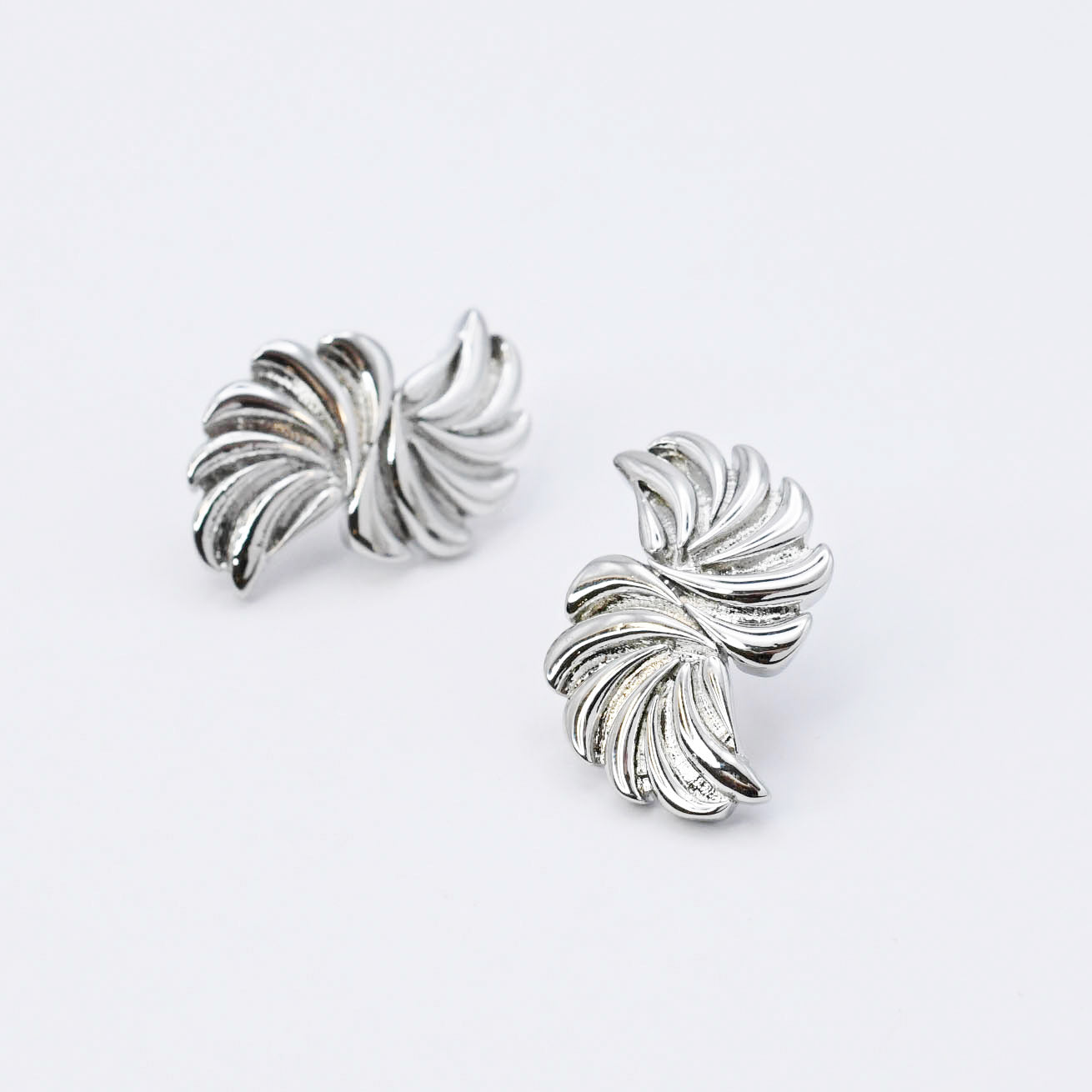 Pinwheel Silver Earring