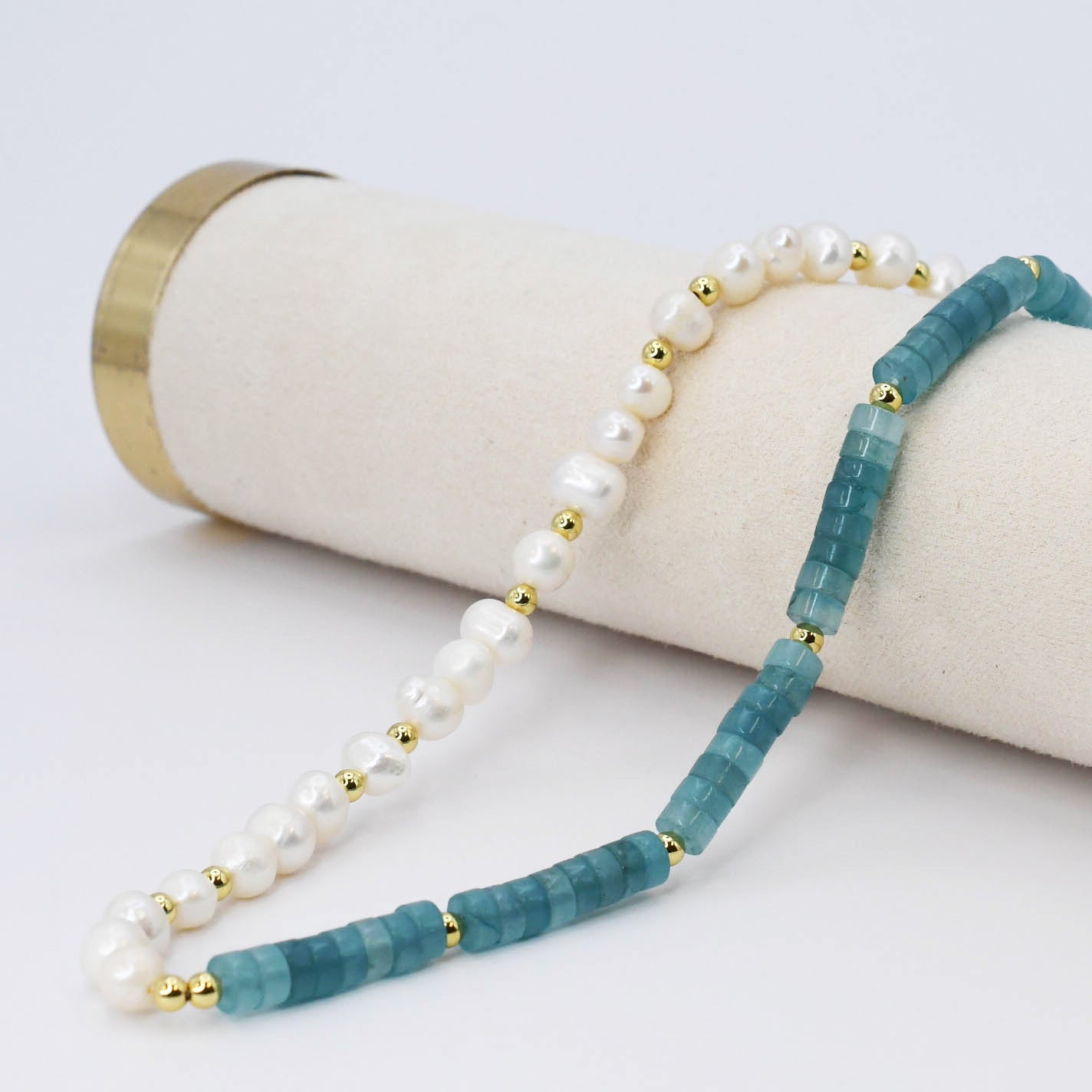 Pretty In Blue Gemstone Necklace
