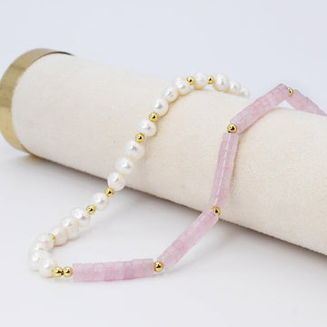 Pretty In Pink Gemstone Necklace
