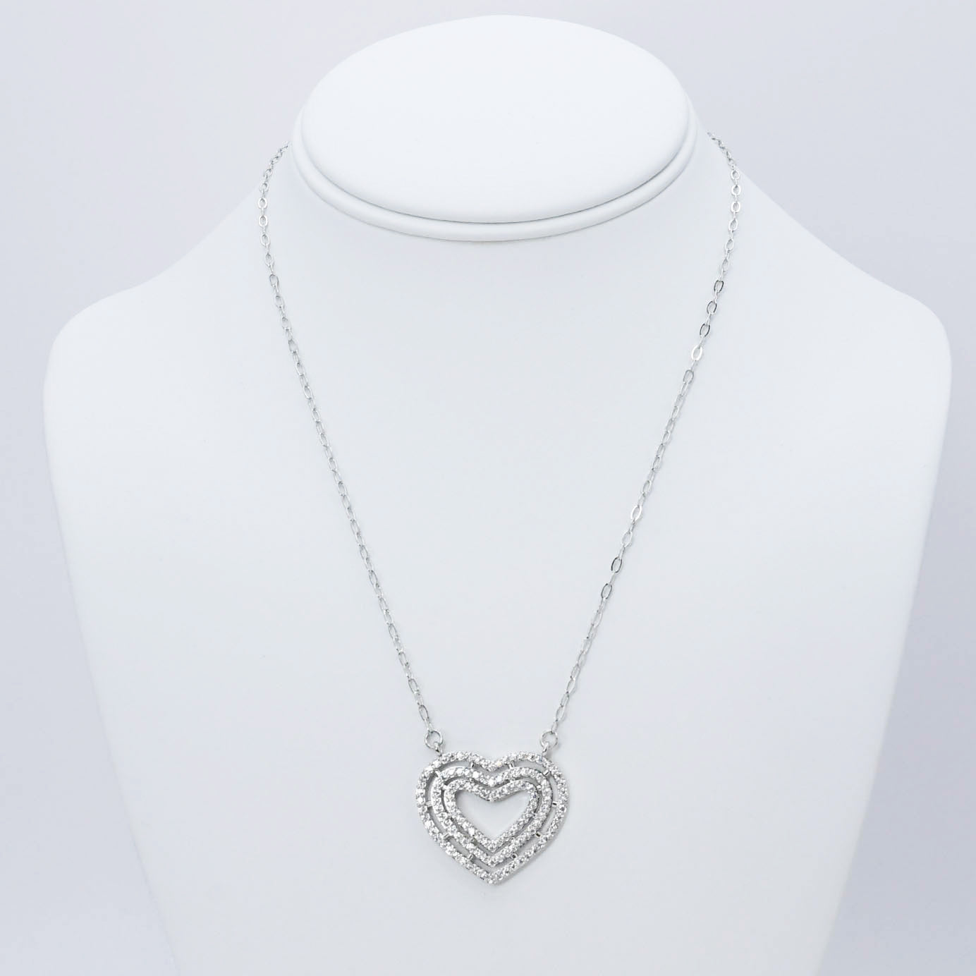 Pure Love Crystal Silver Necklace