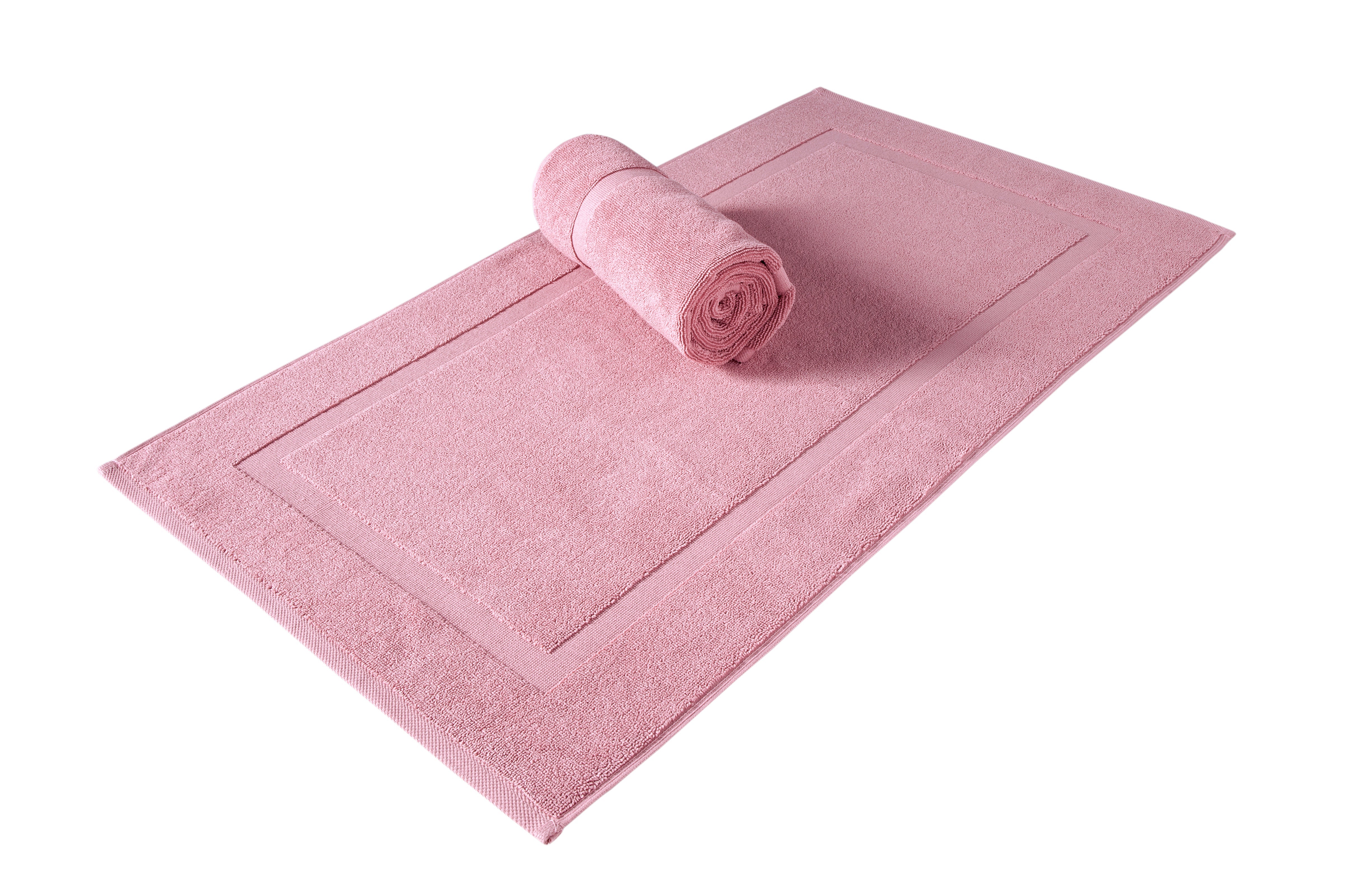 Cambridge Panel Bath Mats Pack of 2, Turkish Cotton Hotel & Spa Bath Rug Set, 900 GSM, 20"x34"