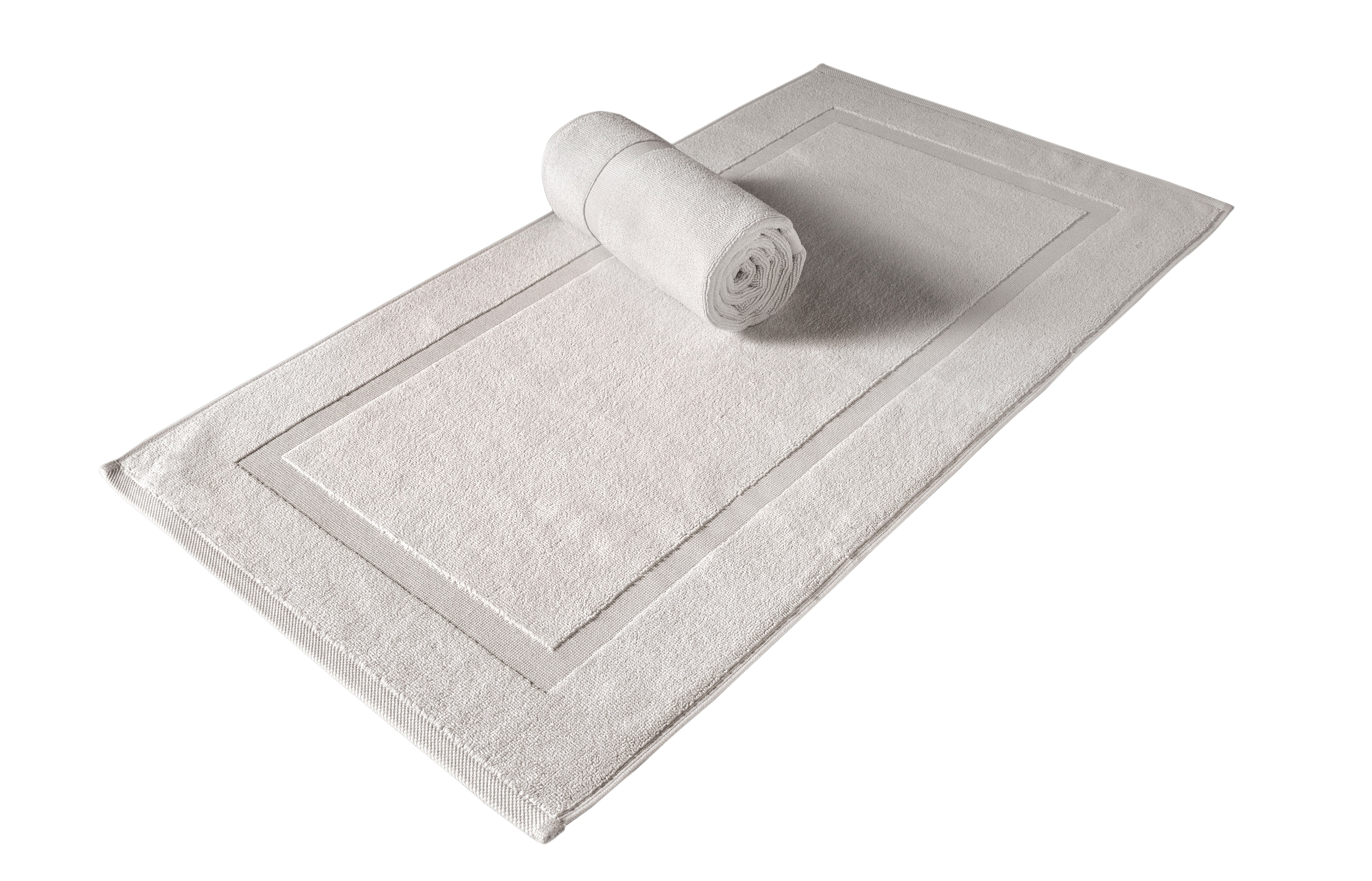 Cambridge Panel Bath Mats Pack of 2, Turkish Cotton Hotel & Spa Bath Rug Set, 900 GSM, 20"x34"