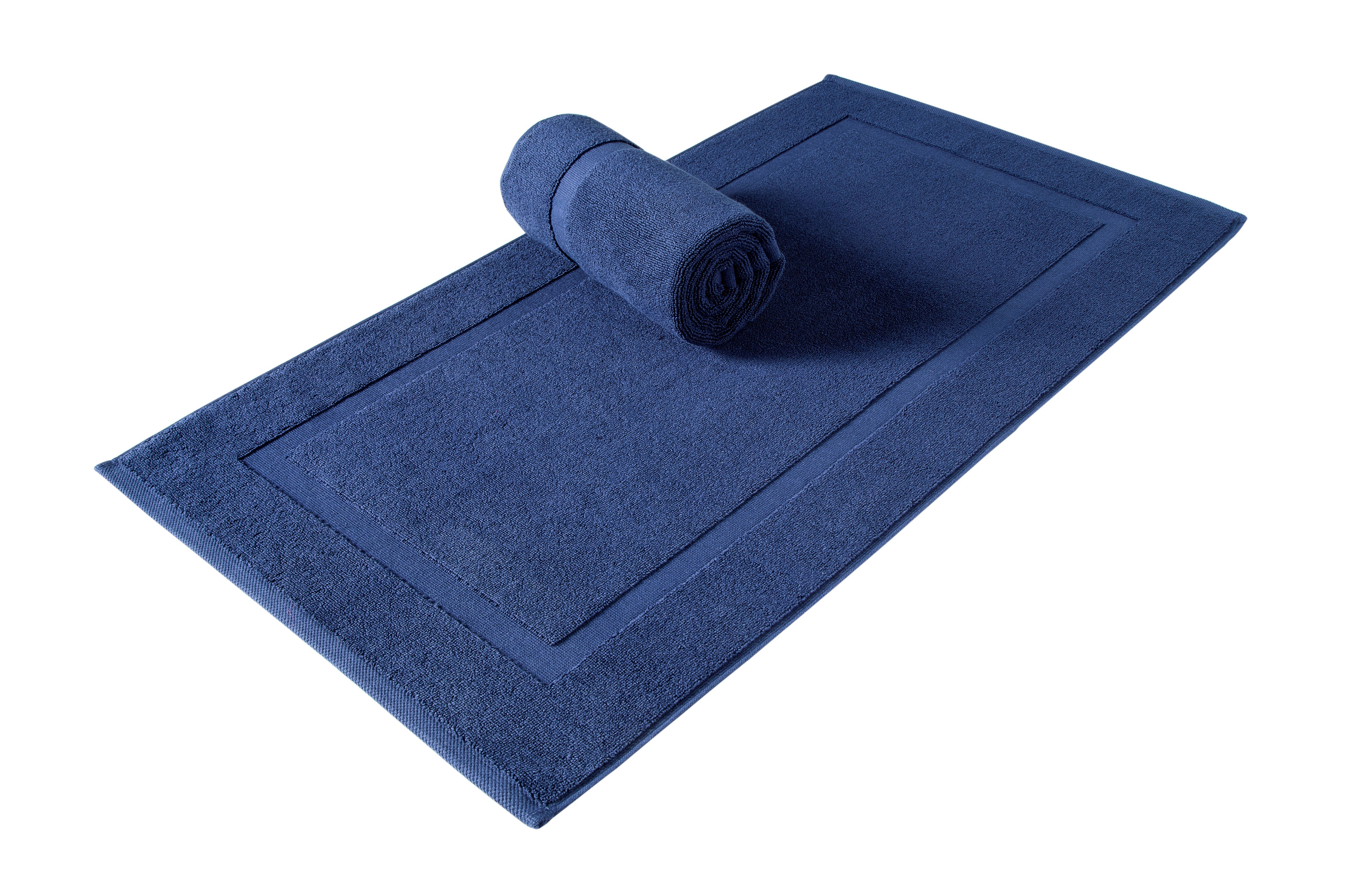 Cambridge Panel Bath Mats Pack of 2, Turkish Cotton Hotel & Spa Bath Rug Set, 900 GSM, 20"x34"