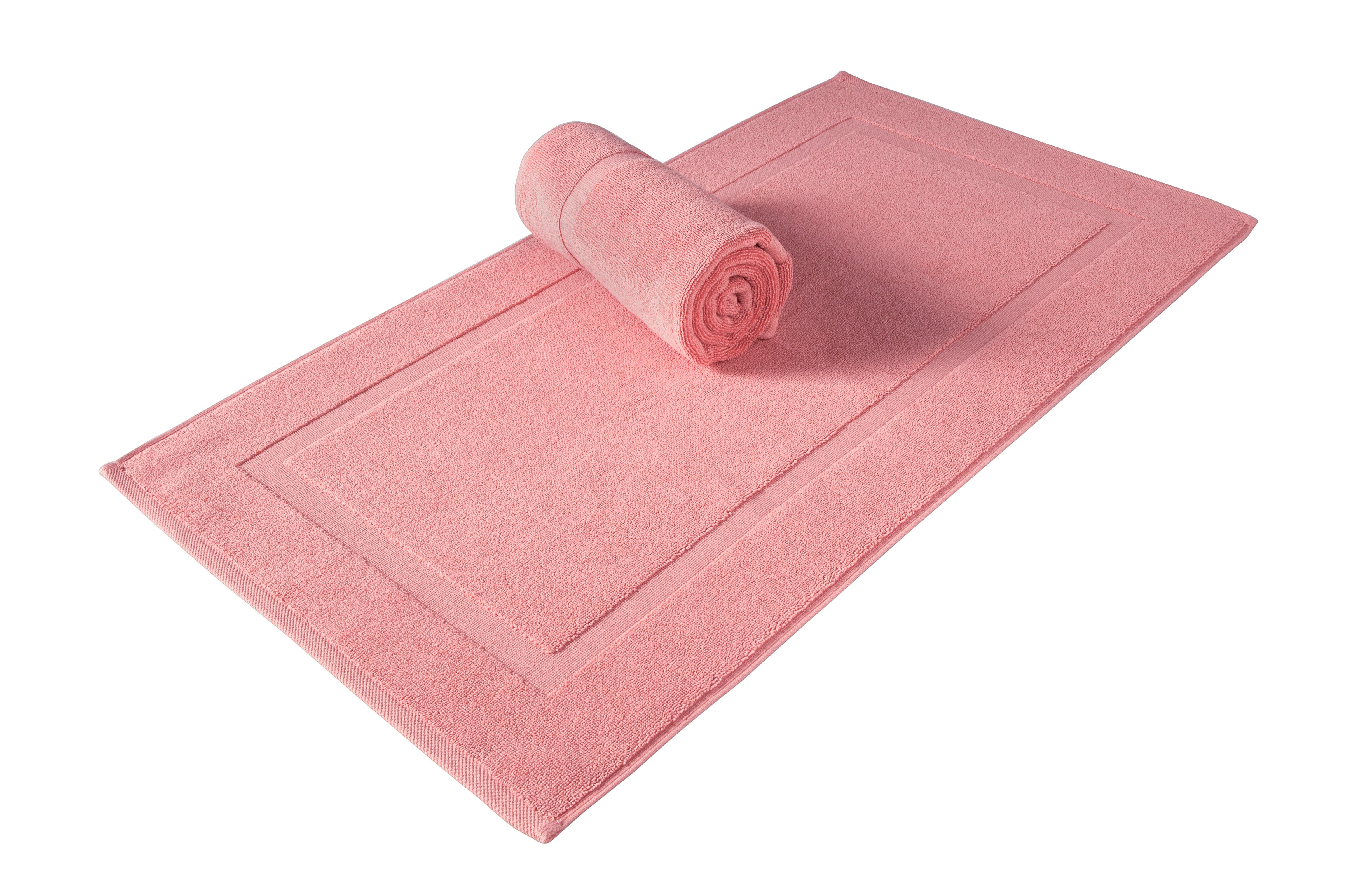 Cambridge Panel Bath Mats Pack of 2, Turkish Cotton Hotel & Spa Bath Rug Set, 900 GSM, 20"x34"