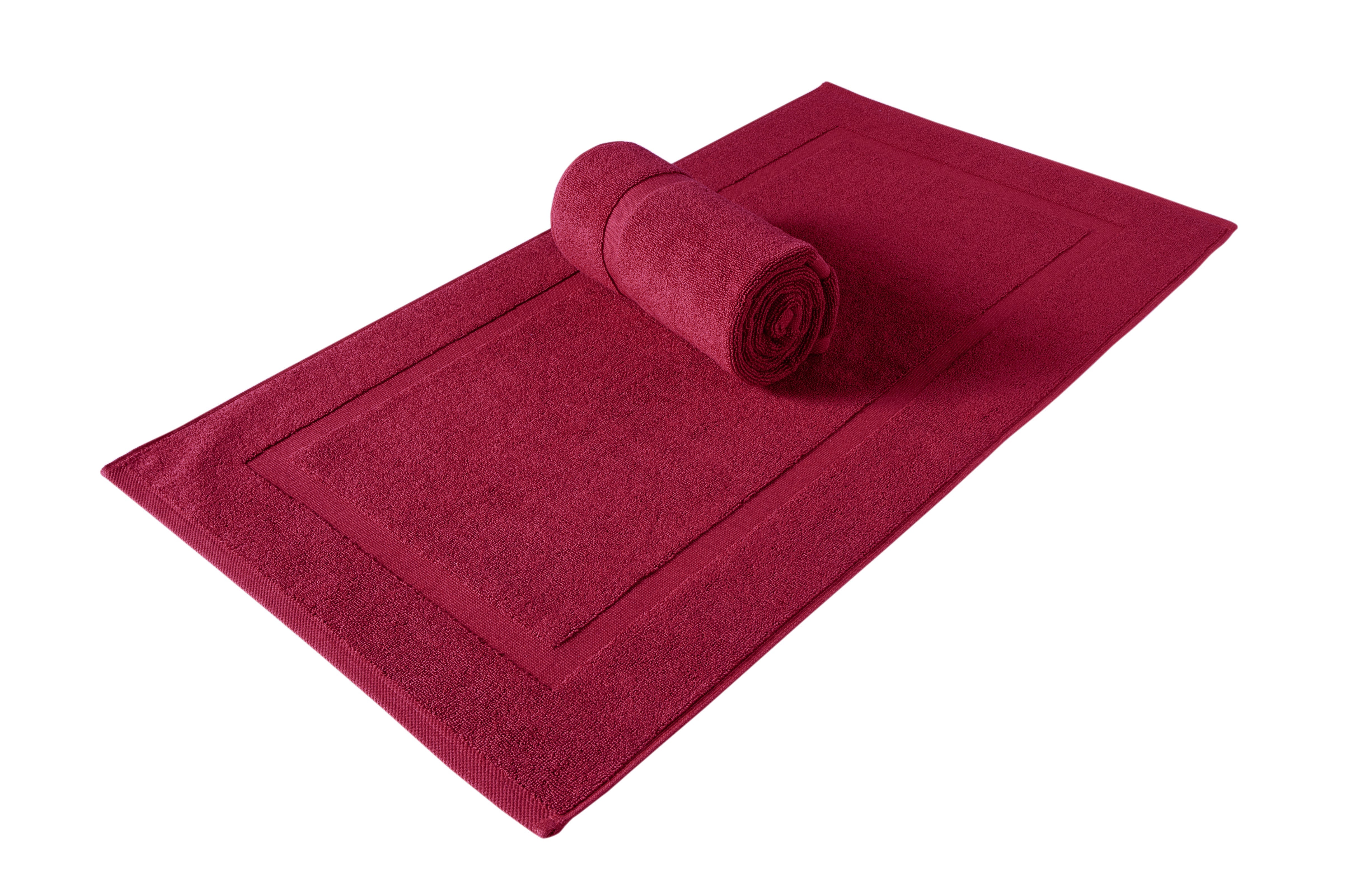 Cambridge Panel Bath Mats Pack of 2, Turkish Cotton Hotel & Spa Bath Rug Set, 900 GSM, 20"x34"