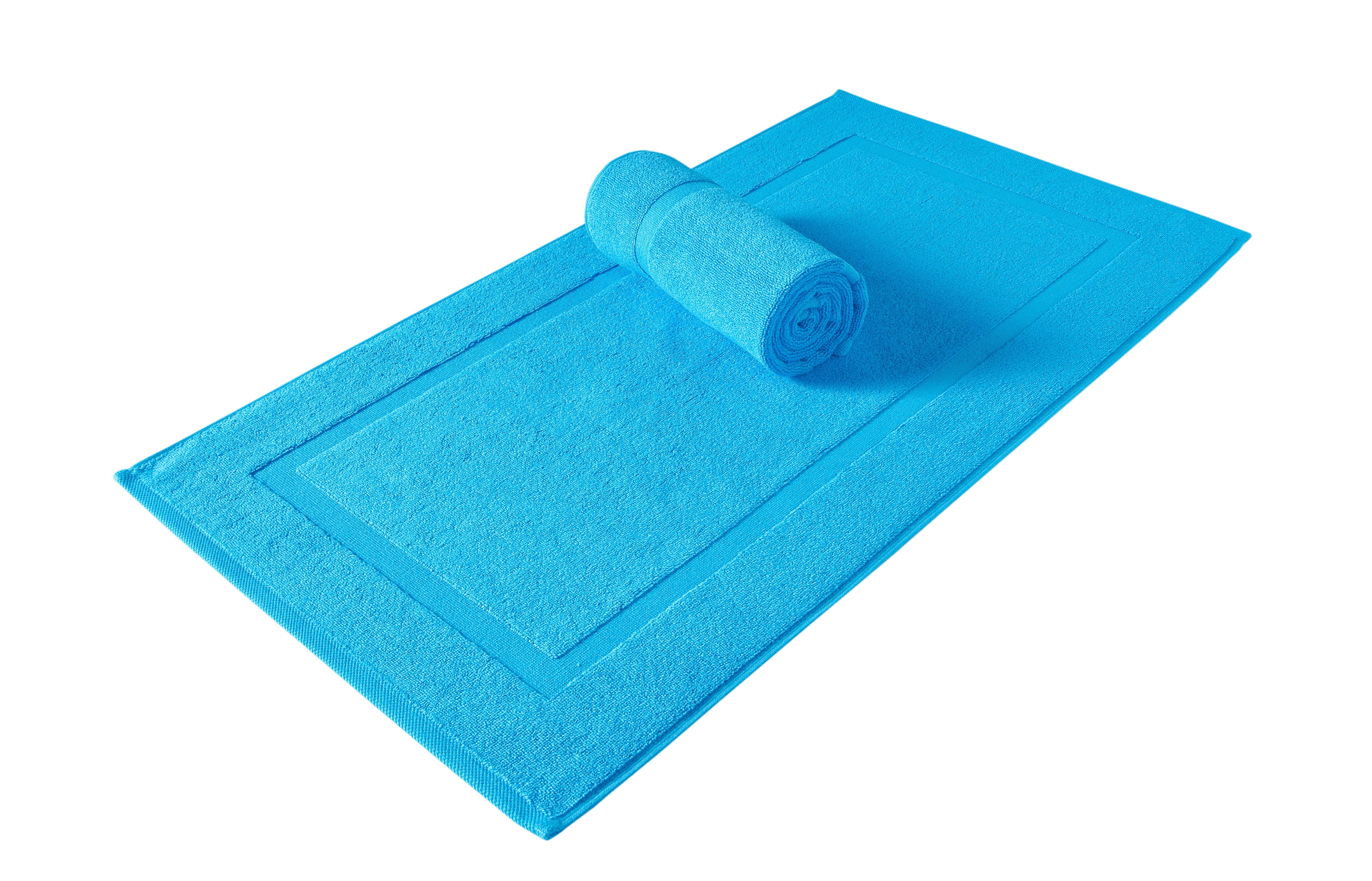 Cambridge Panel Bath Mats Pack of 2, Turkish Cotton Hotel & Spa Bath Rug Set, 900 GSM, 20"x34"