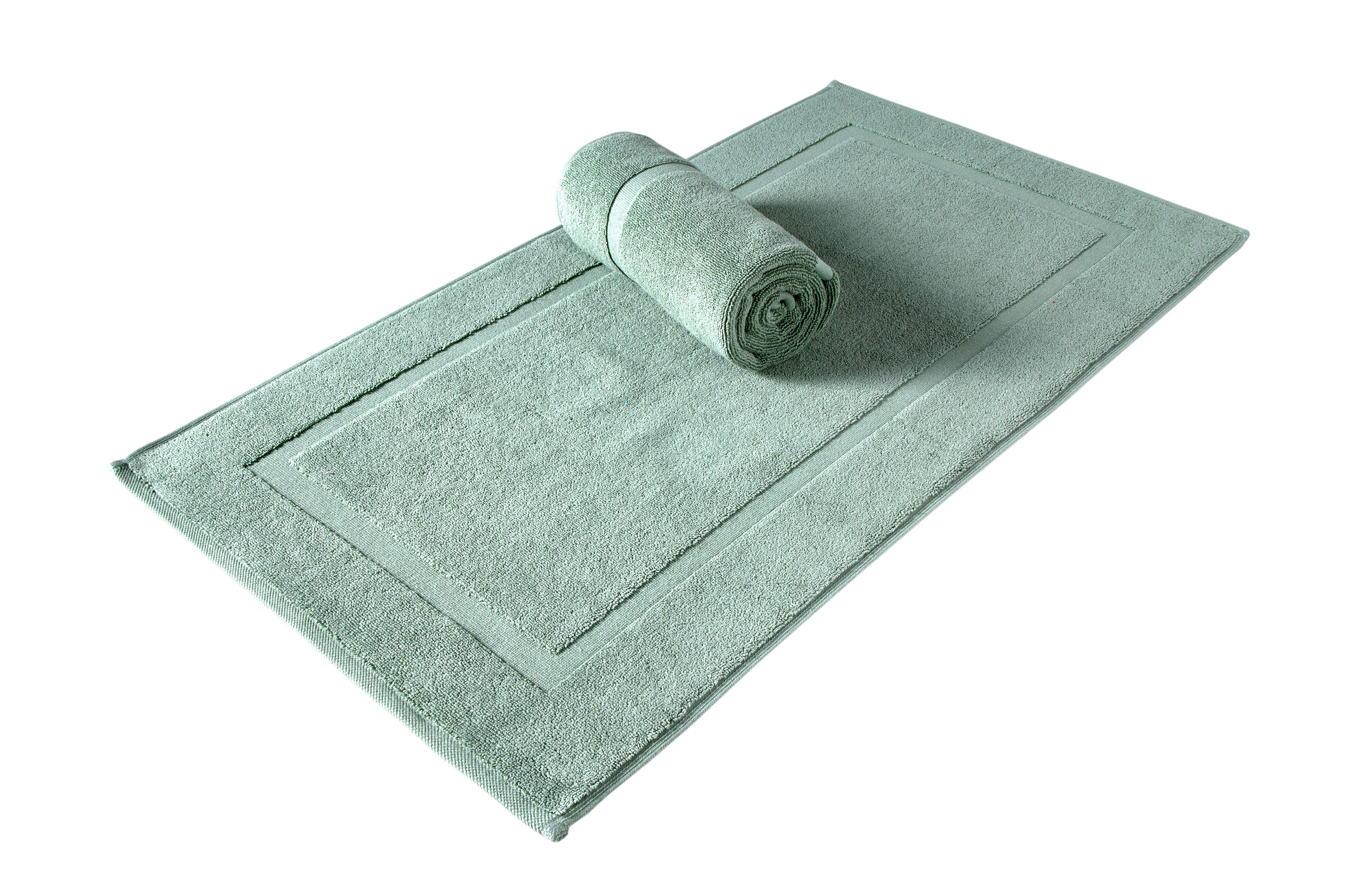 Cambridge Panel Bath Mats Pack of 2, Turkish Cotton Hotel & Spa Bath Rug Set, 900 GSM, 20"x34"