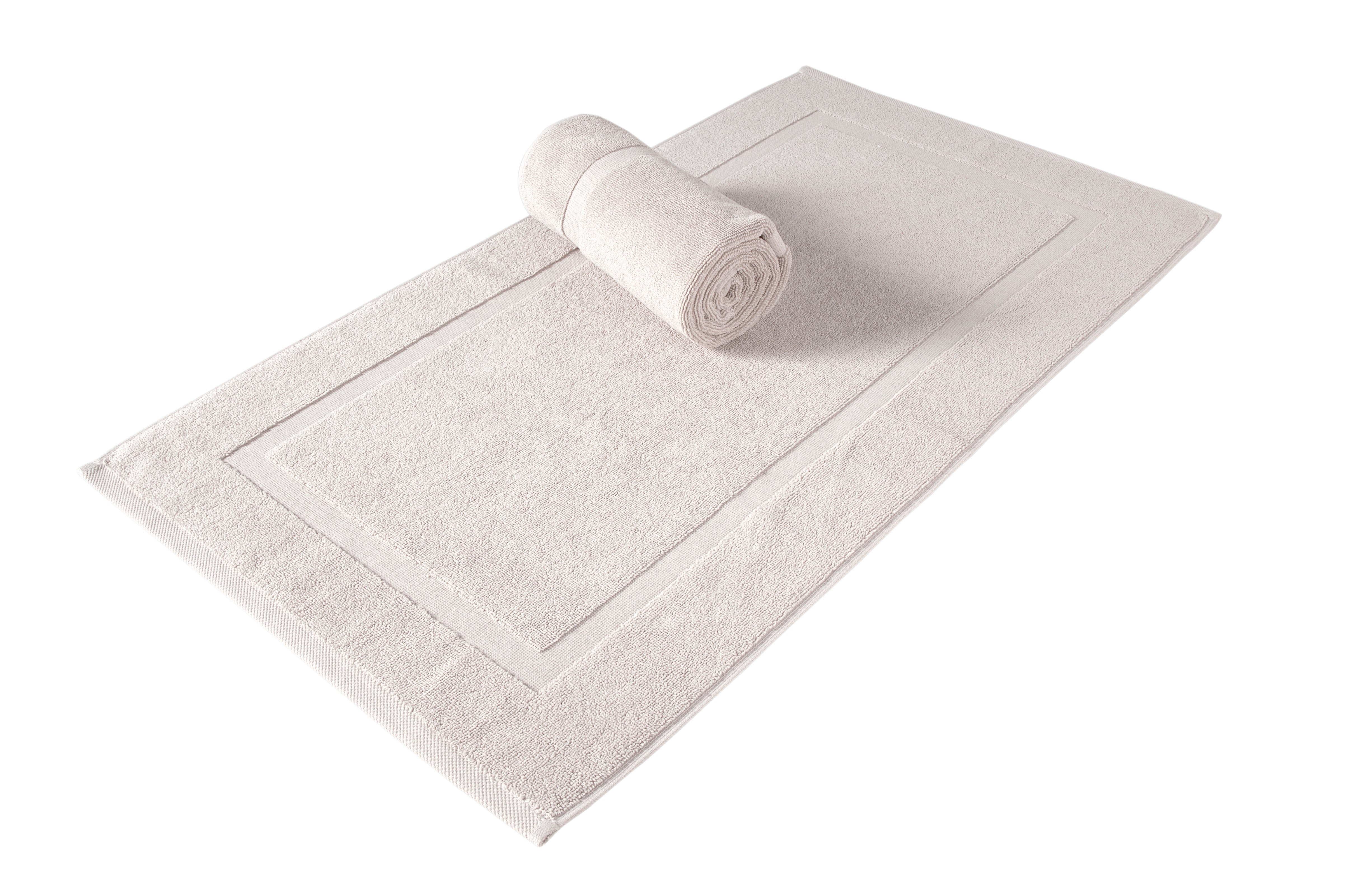 Cambridge Panel Bath Mats Pack of 2, Turkish Cotton Hotel & Spa Bath Rug Set, 900 GSM, 20"x34"