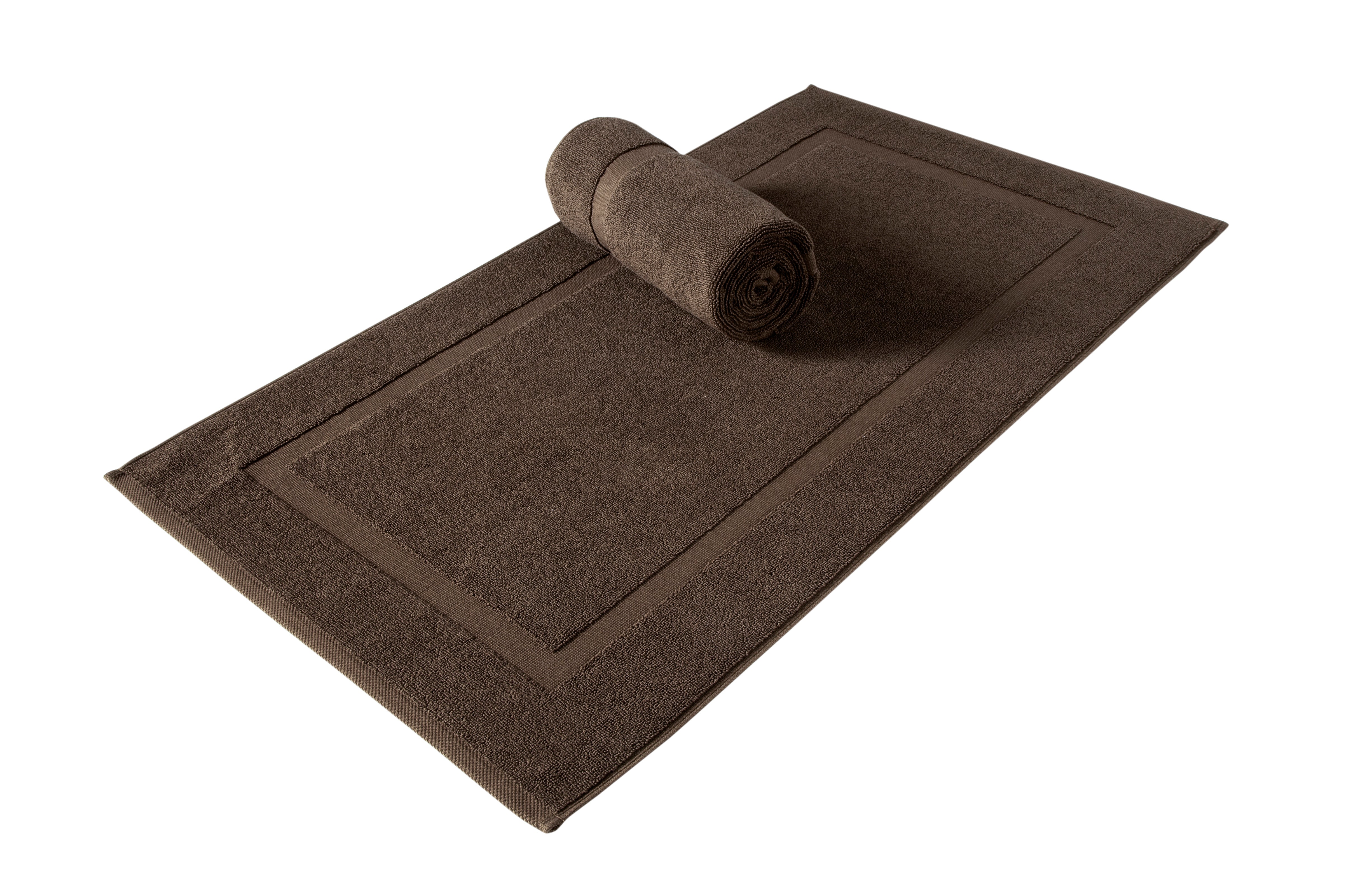 Cambridge Panel Bath Mats Pack of 2, Turkish Cotton Hotel & Spa Bath Rug Set, 900 GSM, 20"x34"