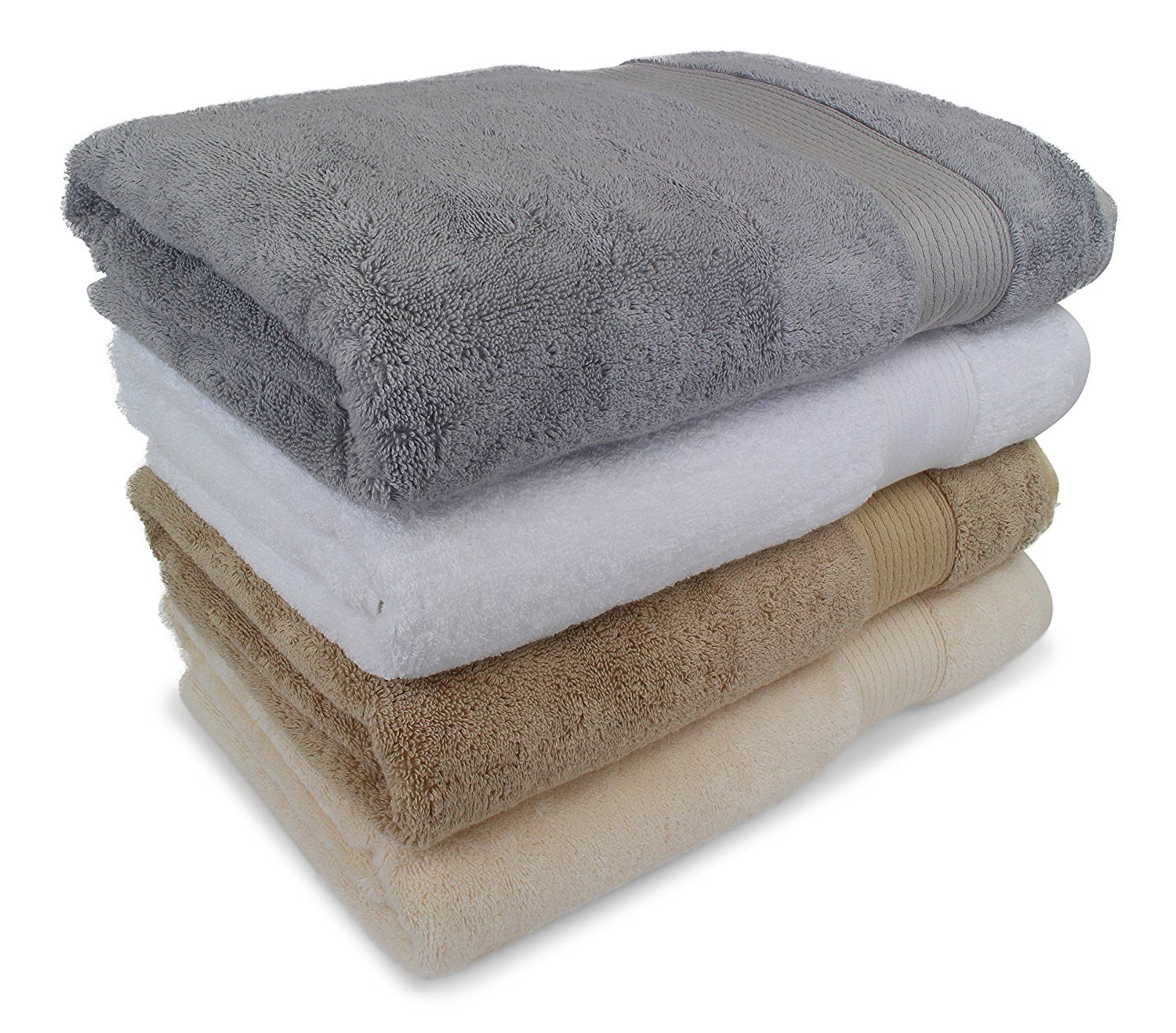 Silk and Turkish Cotton Blended Bath Sheet Towels - 2 Pieces
