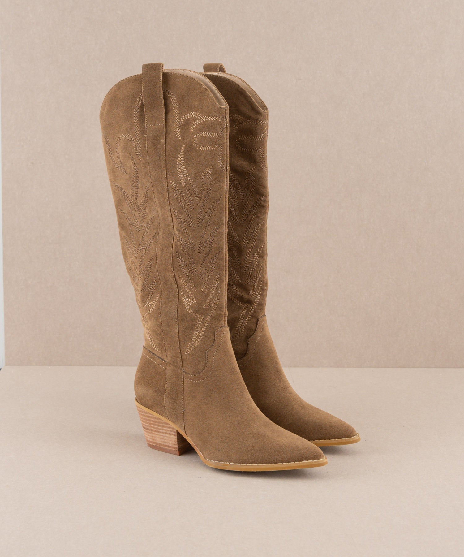 The Samara | PRE-ORDER | Brown Embroidered Tall Boot