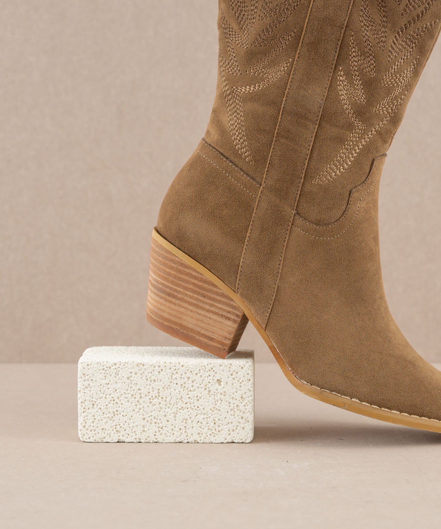 The Samara | PRE-ORDER | Brown Embroidered Tall Boot