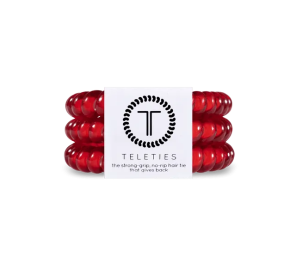 Teleties Small Ponytail Holder - Scarlet Red